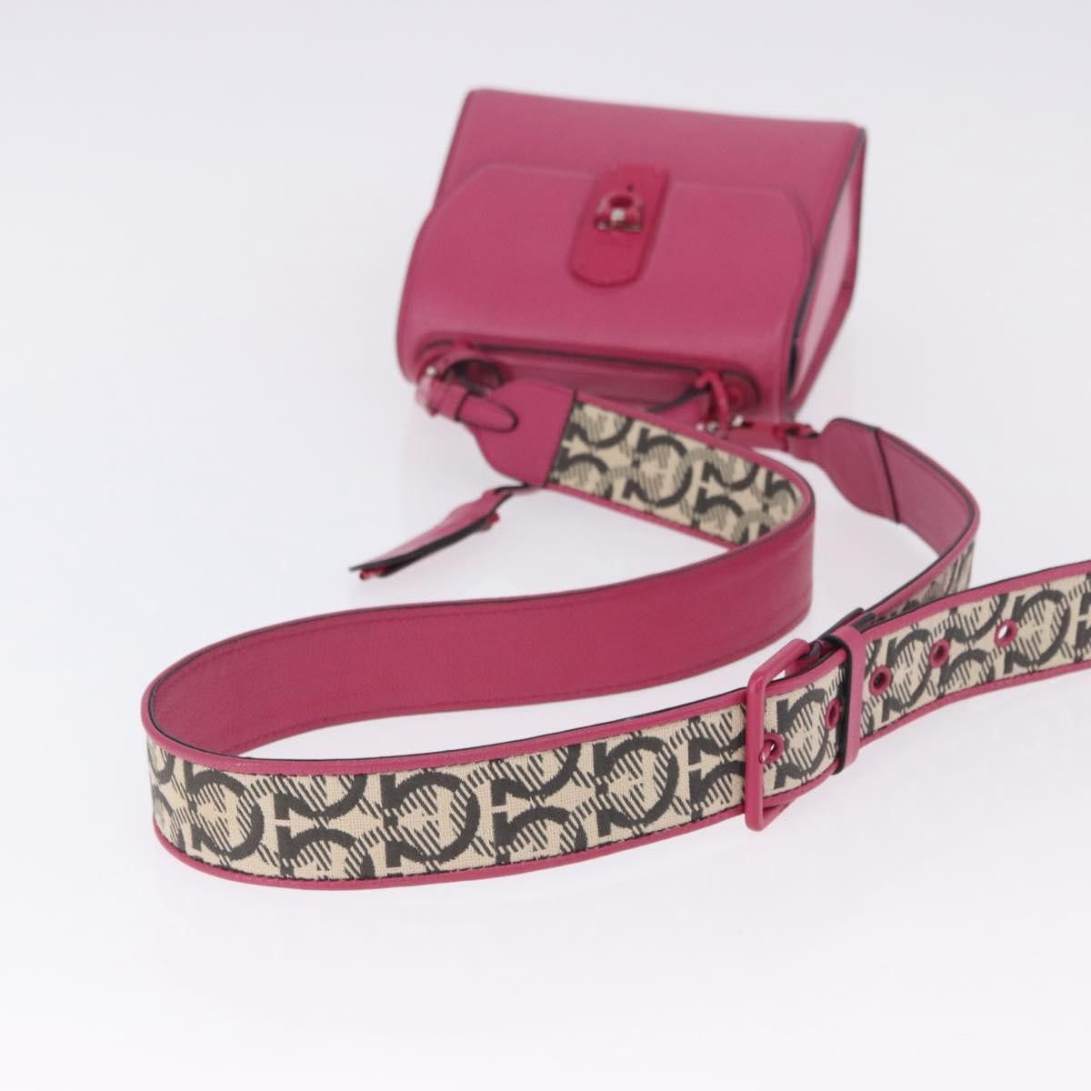 Salvatore Ferragamo Salvatore Ferragamo Gancini Hand Bag Leather 2way Pink Size ONE SIZE - 22 Thumbnail