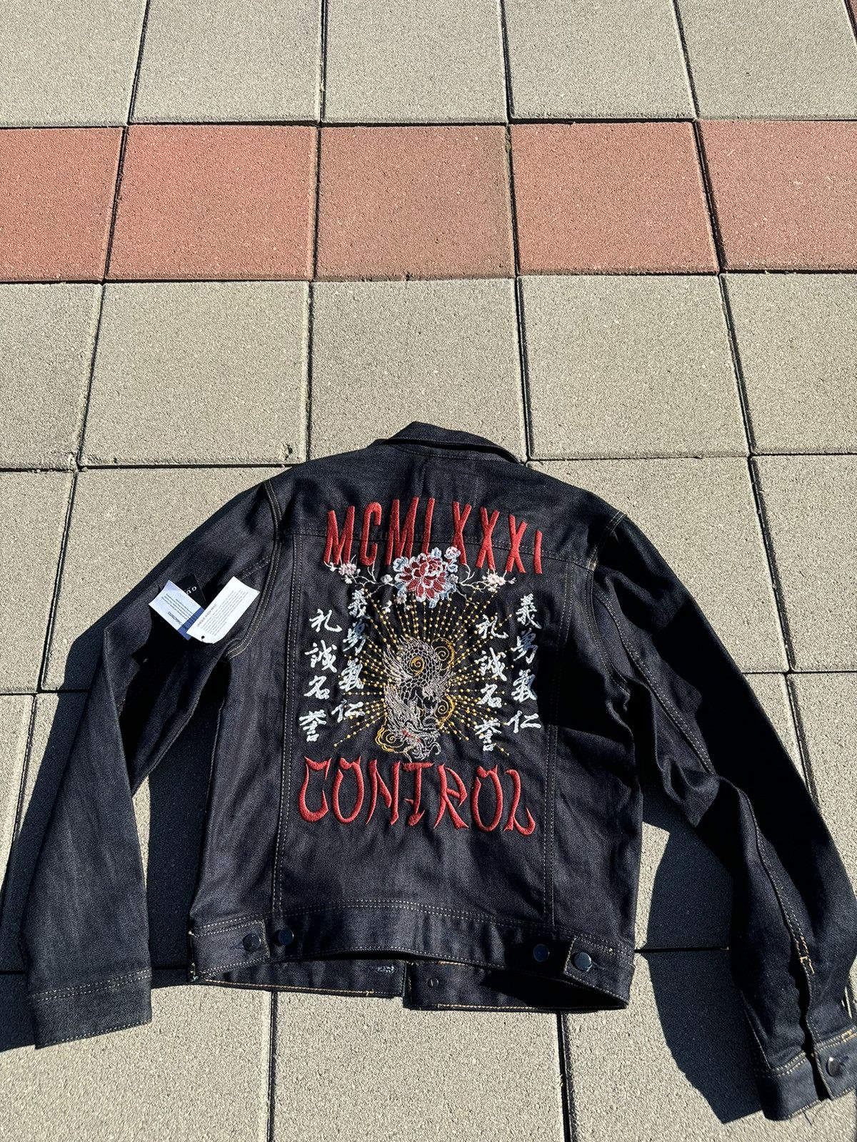Guess Raw Selvedge Denim Jacket Guess Men’s Rex Embroidered Size US M / EU 48-50 / 2 - 2 Thumbnail