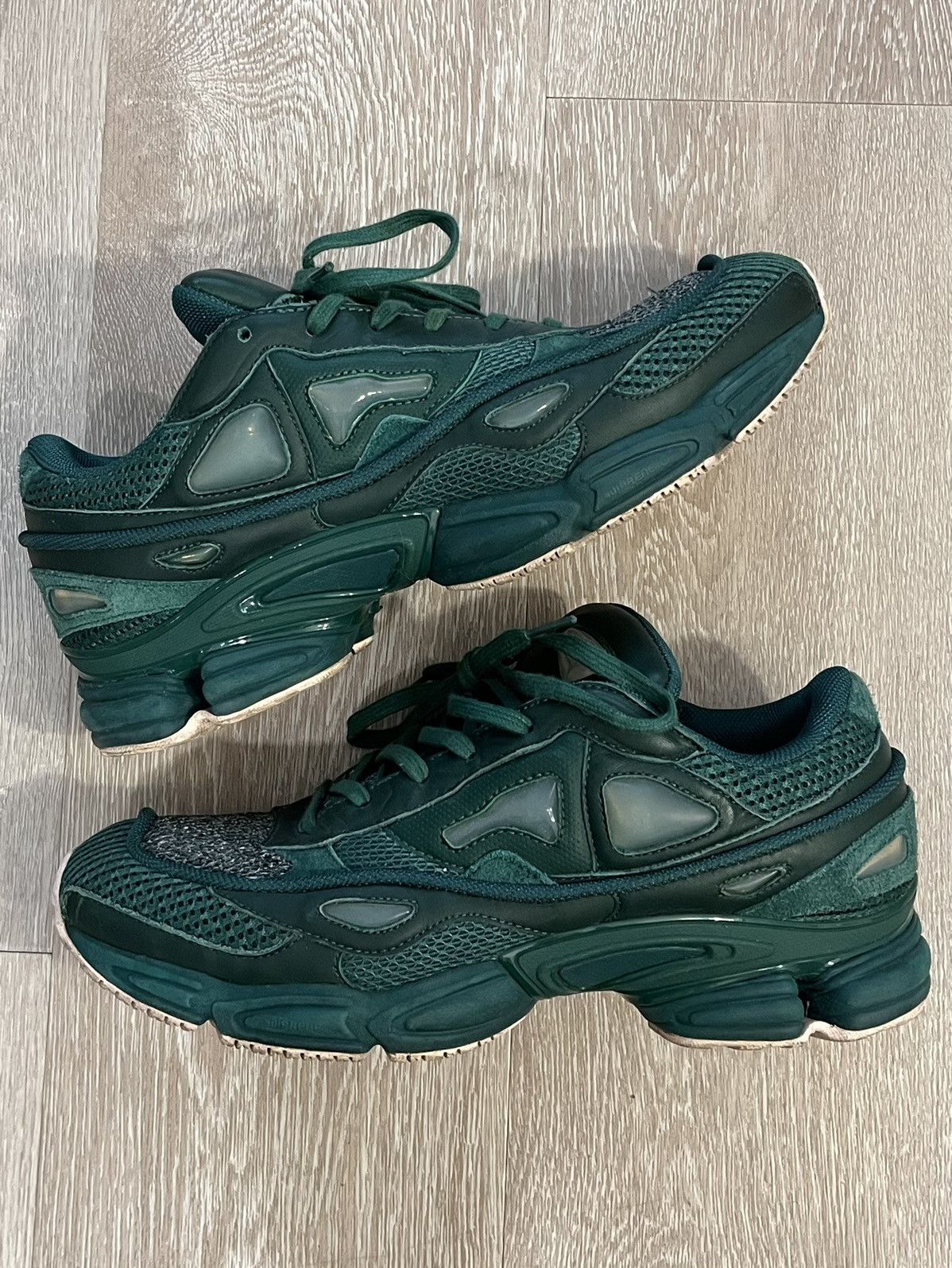Adidas × Raf Simons Ozweego 2 Dark Green Clear Pink 2016 Size US 10.5 / EU 43-44 - 2 Thumbnail