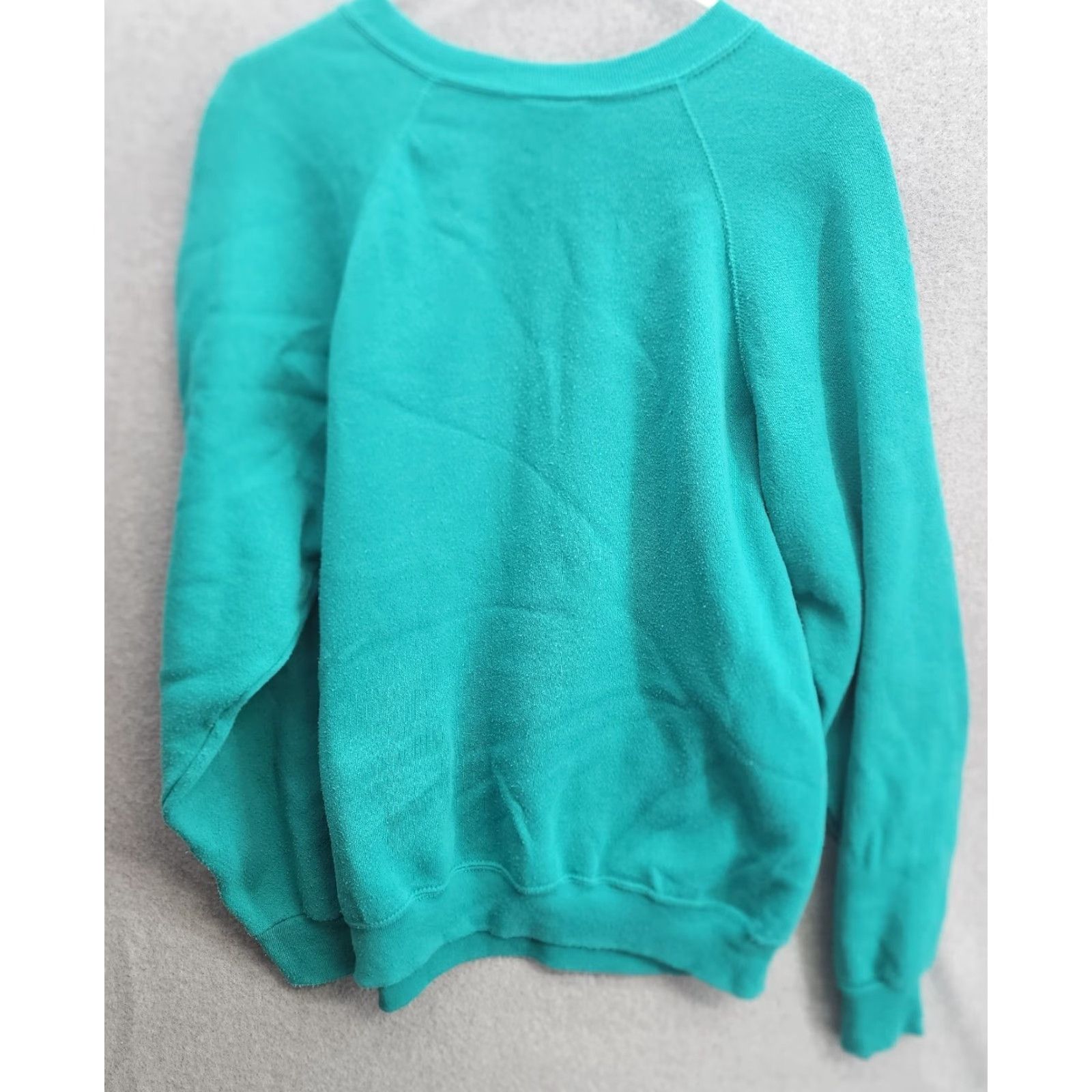 Tultex Tultex Womens XL Turquoise Christmas Teddy Bears Sweatshirt Made In USA Pullover Winter Size XL / US 12-14 / IT 48-50 - 7 Thumbnail