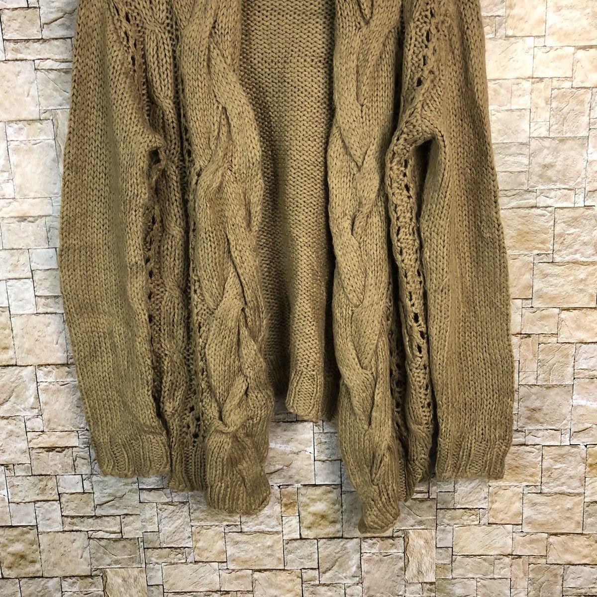 Japanese Brand Chocol Raffine Brown Cardigan knitwear #A781 Size XL / US 12-14 / IT 48-50 - 3 Thumbnail