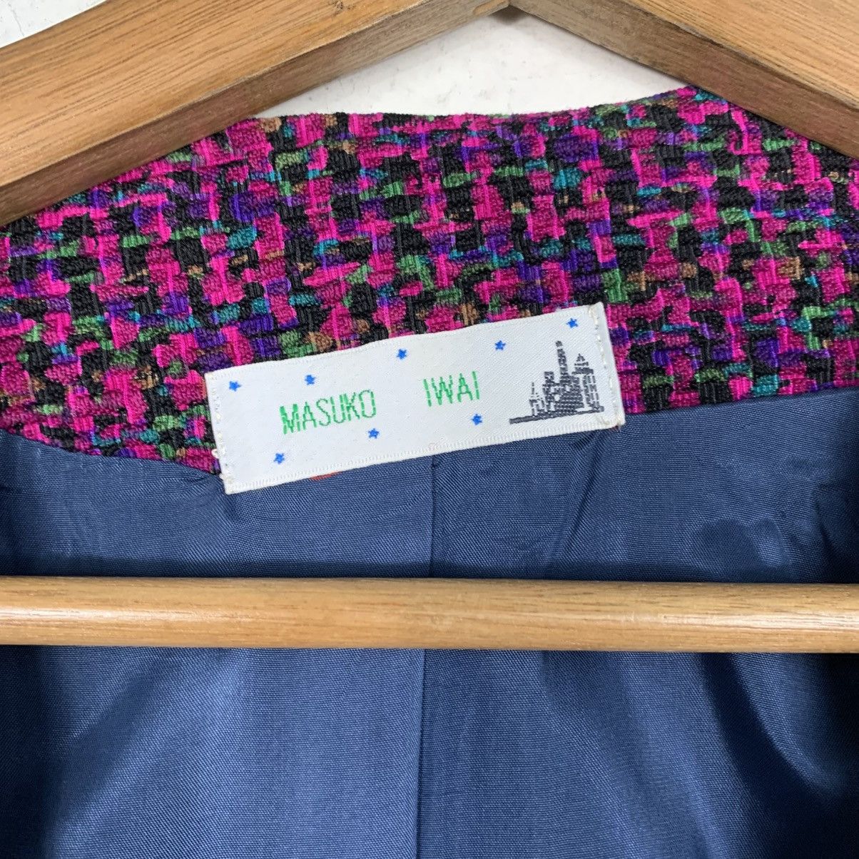 Japanese Brand Japanese Designer Masuko Iwai Women Tweed Jacket Size M / US 6-8 / IT 42-44 - 14 Thumbnail