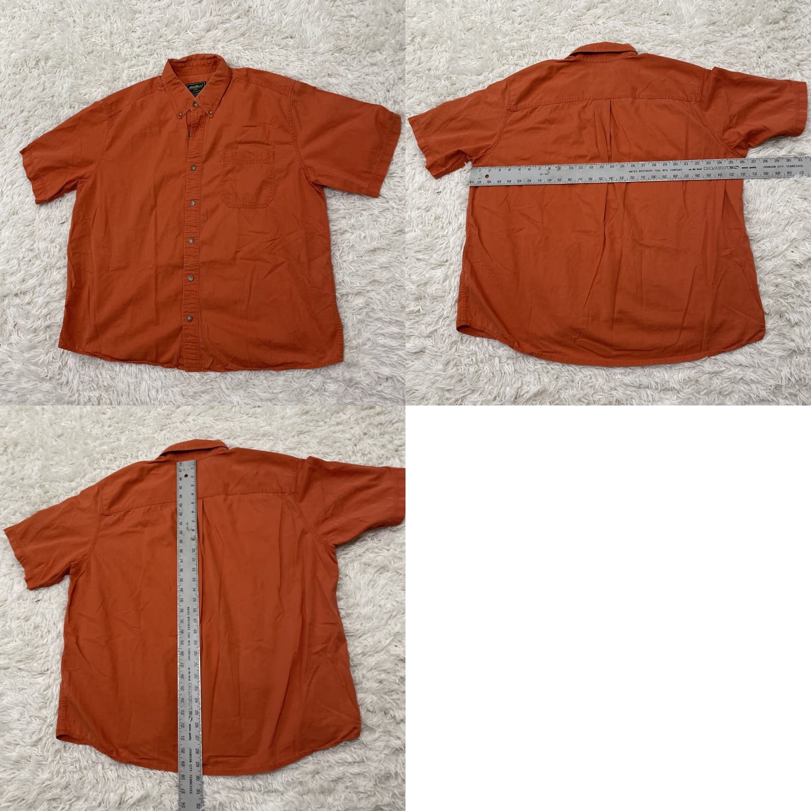 Eddie Bauer VINTAGE Eddie Bauer Button-Up Camp Shirt Men XL Orange Twill Oxford Retro 80s Classic Button-Down Collared Short Sleeve Mens Button-Up Shirt Size US XL / EU 56 / 4 - 10 Thumbnail