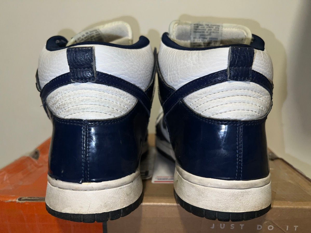 Nike Nike Dunk High White/Midnight Navy Vintage 2002 Size US 9 / EU 42 - 3 Thumbnail