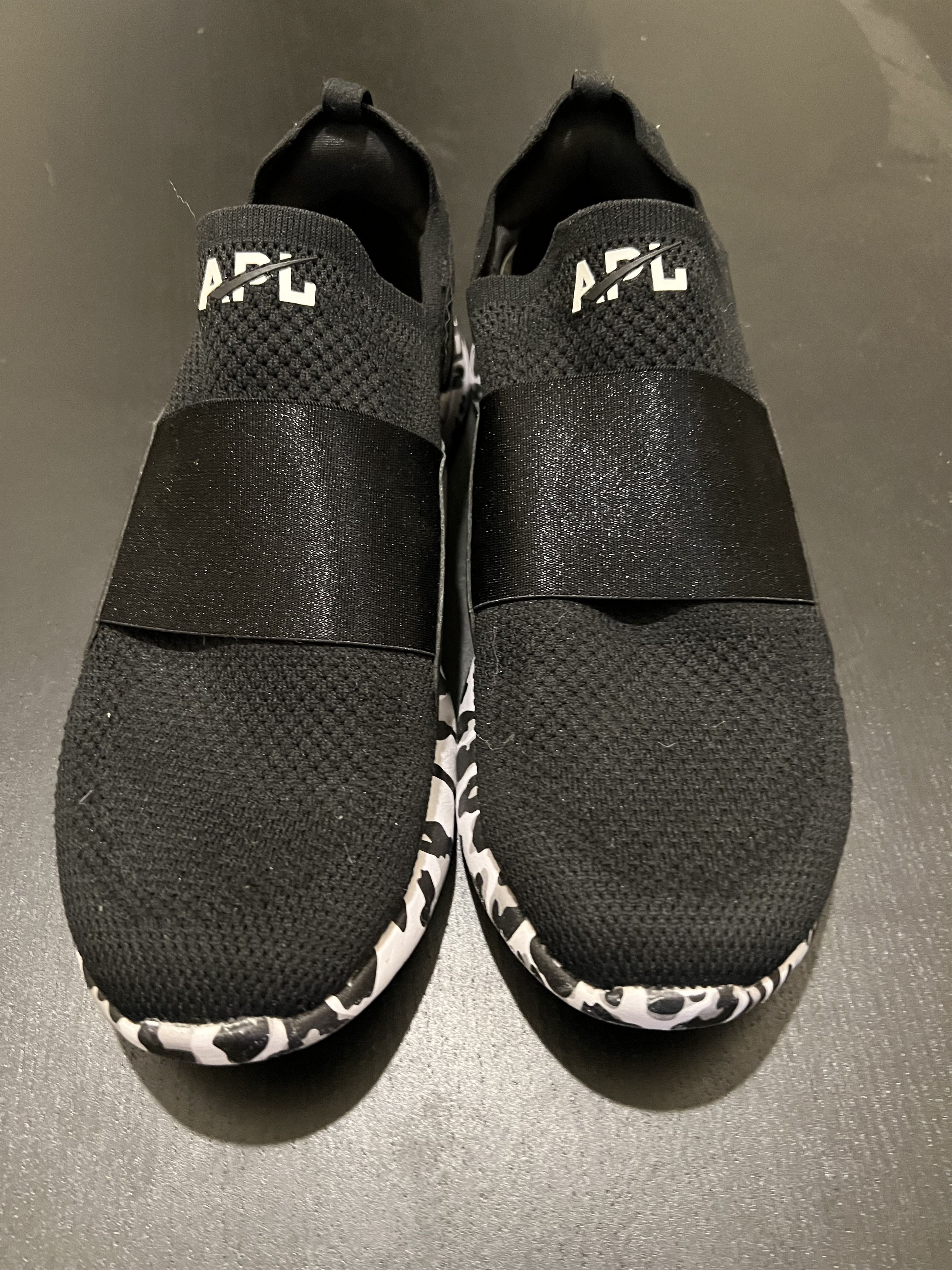 Athletic Propulsion Labs WOMENS TECHLOOM BLISS BLACK/WHITE/LEOPARD 10.5 EUC Size US 10.5 / IT 40.5 - 2 Thumbnail