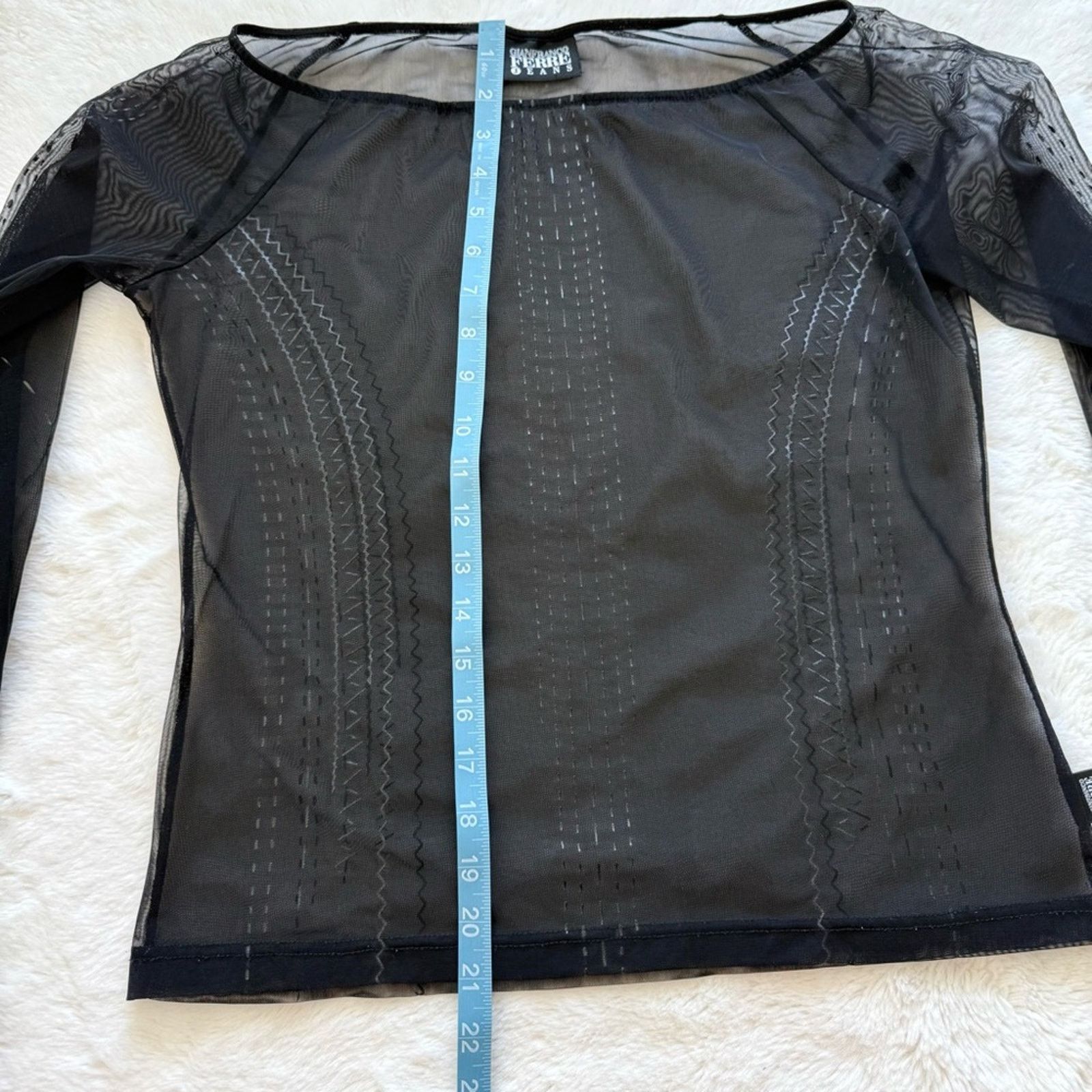 Gianfranco Ferre Gianfranco Ferre Jeans sheer women top size L Authentic Size L / US 10 / IT 46 - 6 Thumbnail
