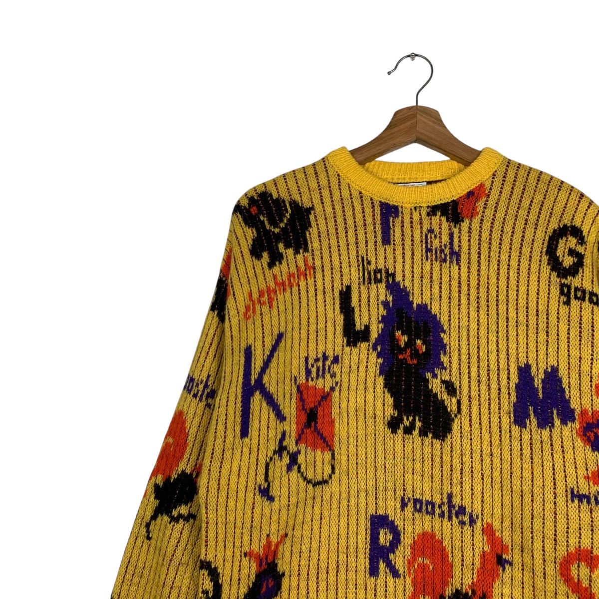 Benetton Vintage 80s Benetton Full Print Knitwear Sweater Size US M / EU 48-50 / 2 - 6 Thumbnail