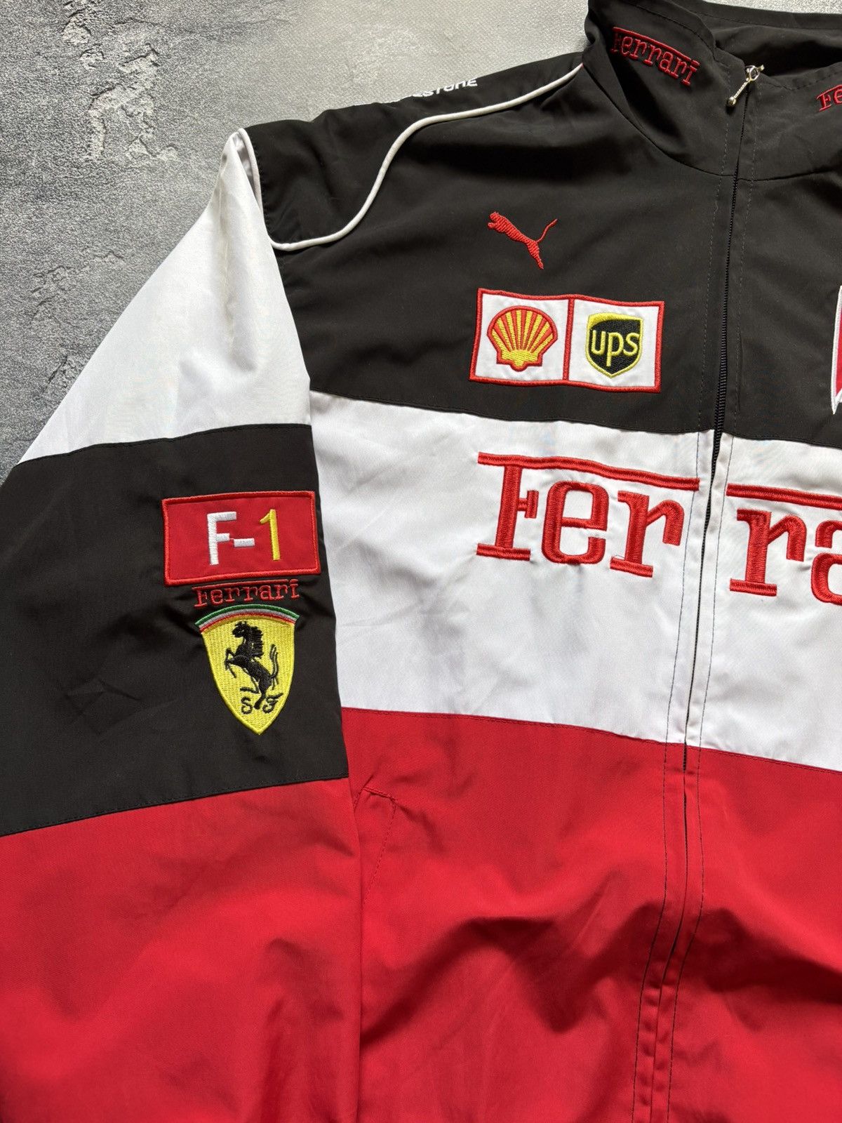 Formula 1 Crazy Vintage Puma Ferrari F-1 Y2K Big Logo Racing Jacket Size US XXL / EU 58 / 5 - 6 Thumbnail