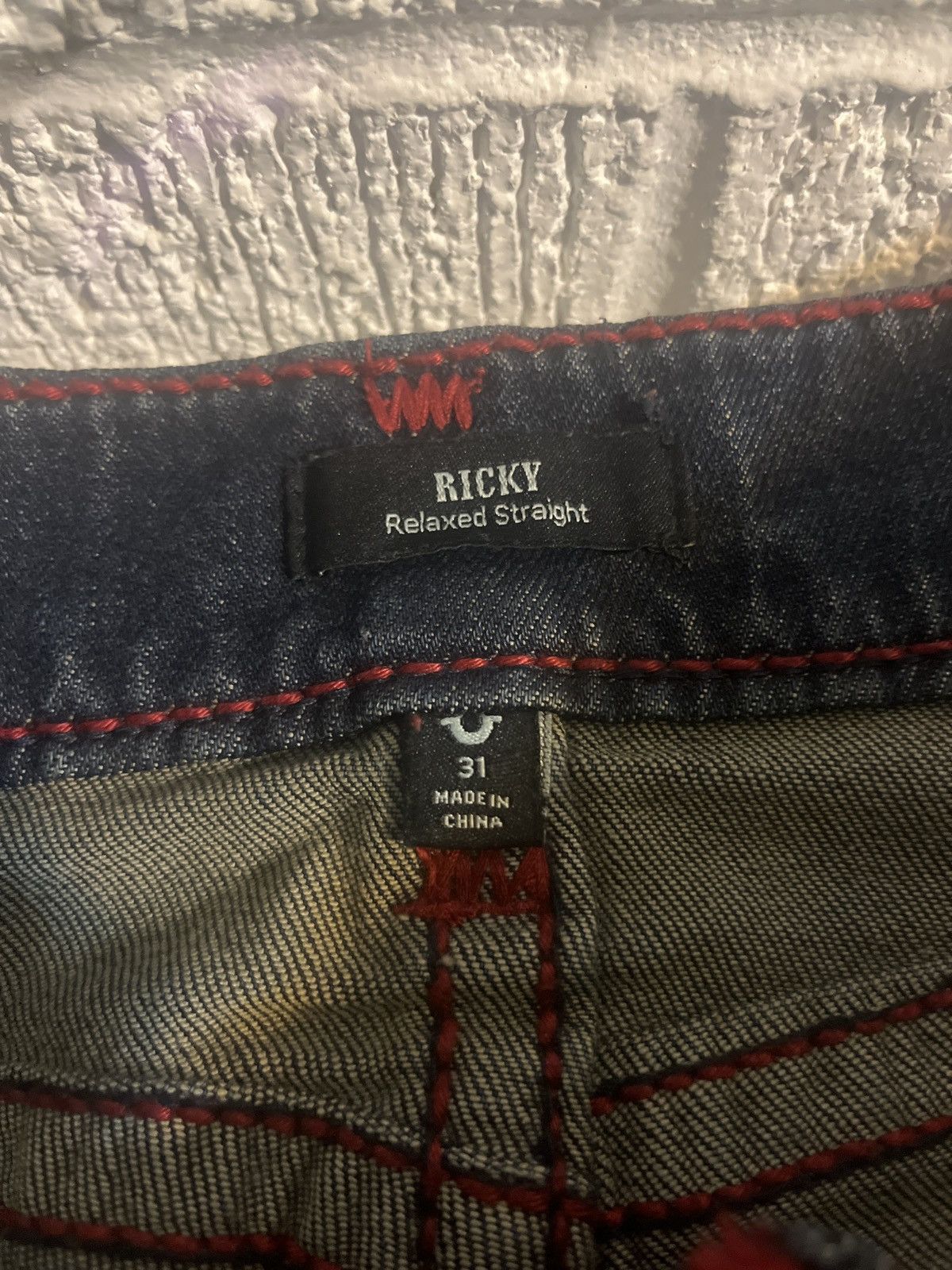 True Religion True Religion Ricky Red Rope Stitch Jean Size US 31 - 4 Thumbnail
