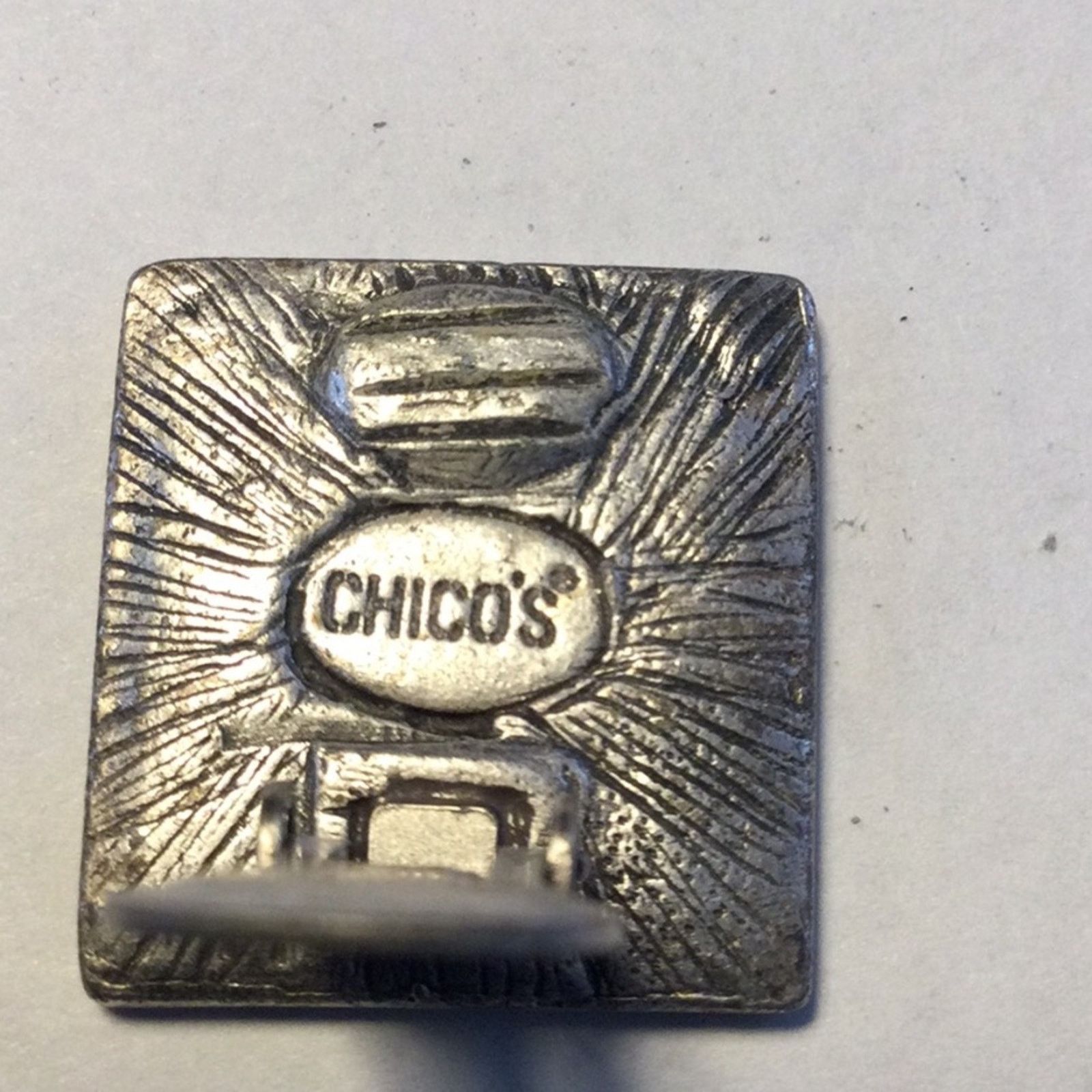 Other Chico's Vintage Gold & Silver Tone Square Clip-On Earrings Size ONE SIZE - 5 Thumbnail