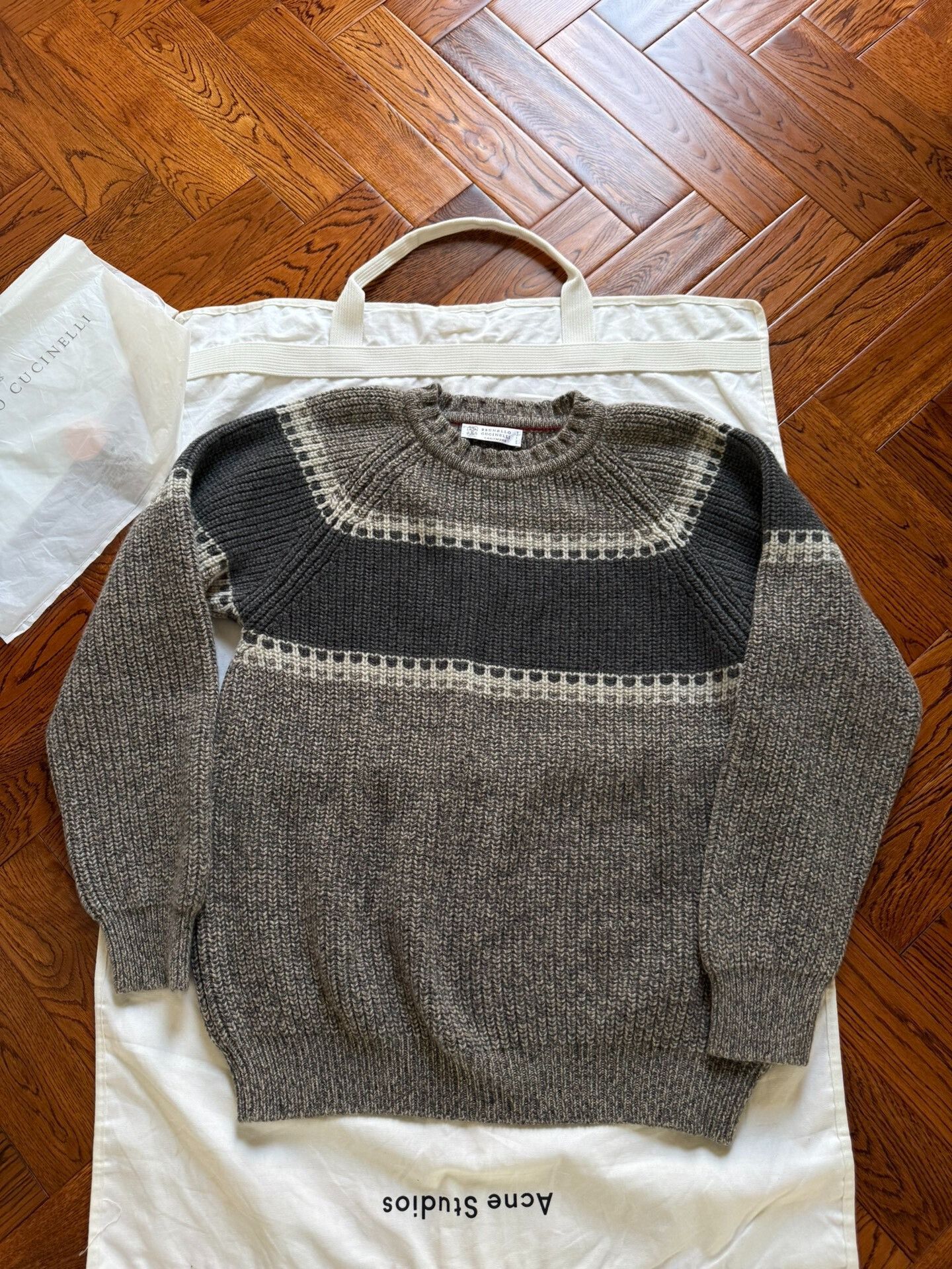 Brunello Cucinelli Brunello Cucinelli Men's Thick Cashmere Sweater Size US L / EU 52-54 / 3 - 1 Thumbnail