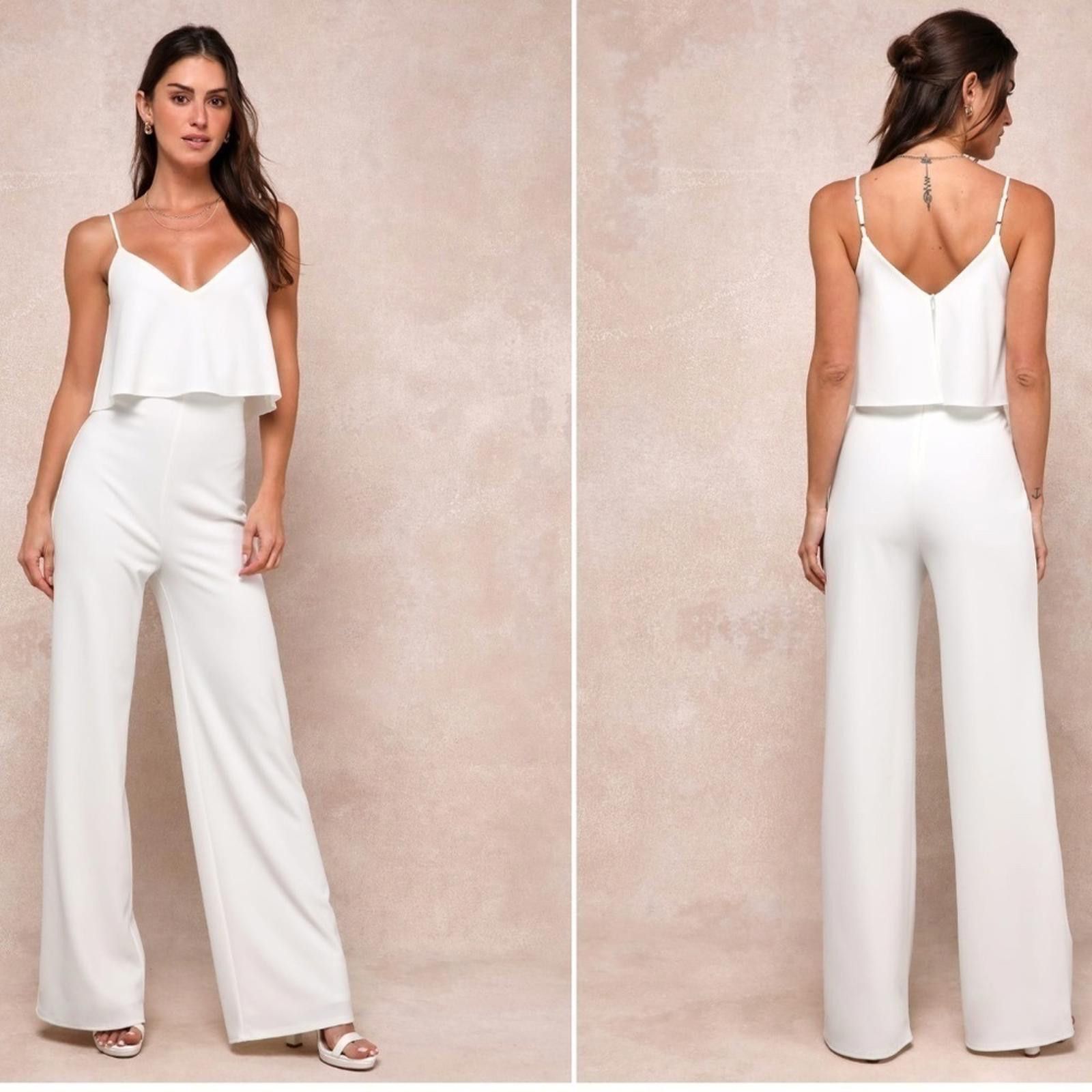 Lulus LULU's Wedding Bridal Shower Rehearsal Dinner Sexy Jumpsuit Size S / US 4 / IT 40 - 1 Thumbnail