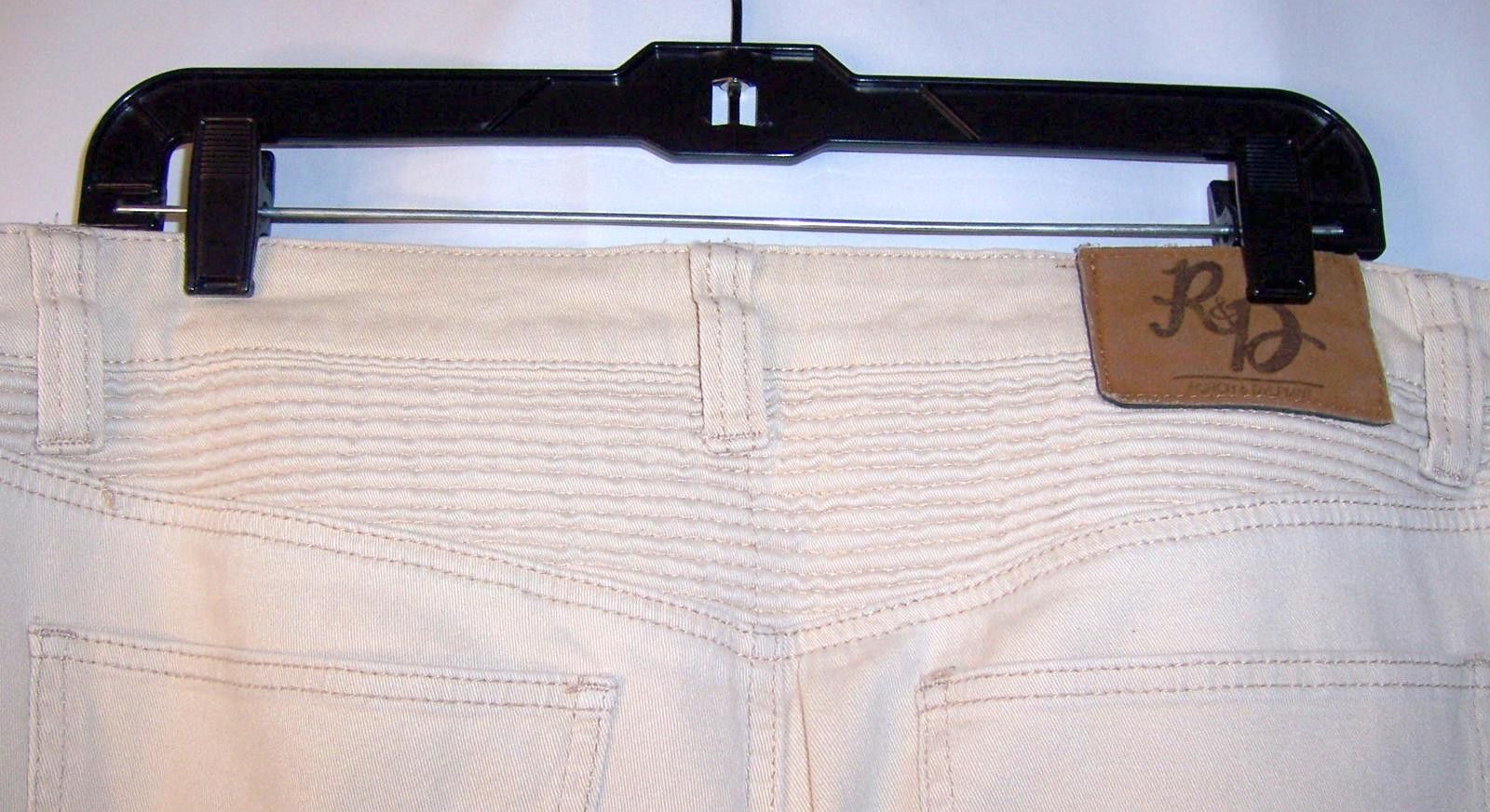 Other Rsrch & Dvlpmnt Men's Moto Biker Cargo Jeans -32"- Off White Size US 32 / EU 48 - 7 Thumbnail