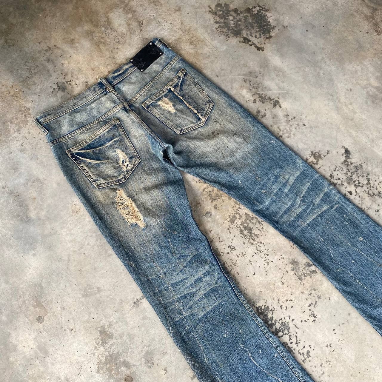 Japanese Brand FLARE Midas Japan "Gimmick" Distressed Grunge Cyber Punk Size US 29 - 15 Thumbnail