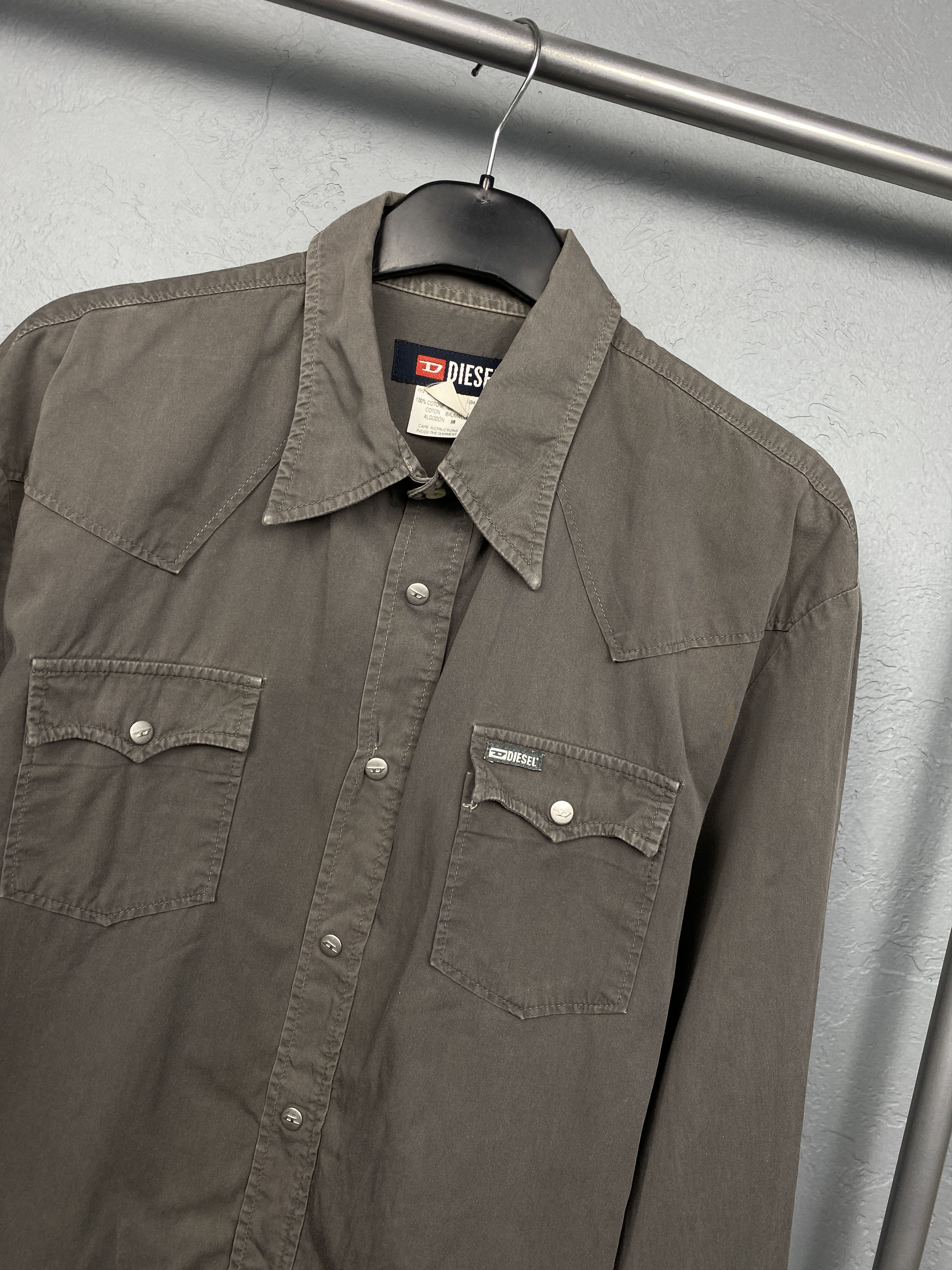 Diesel Diesel Vintage Mens Denim Shirt Size US XL / EU 56 / 4 - 2 Thumbnail