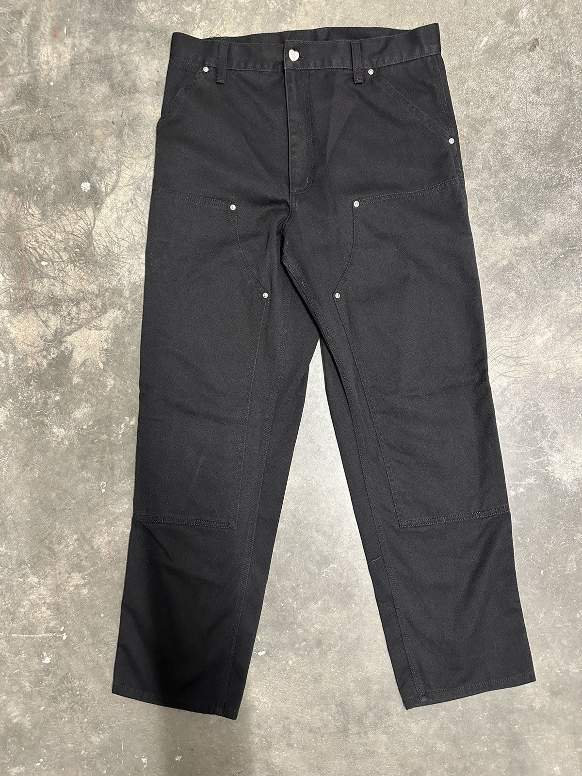 image of Carhartt Wip Double Knees in Black, Men's (Size 34)