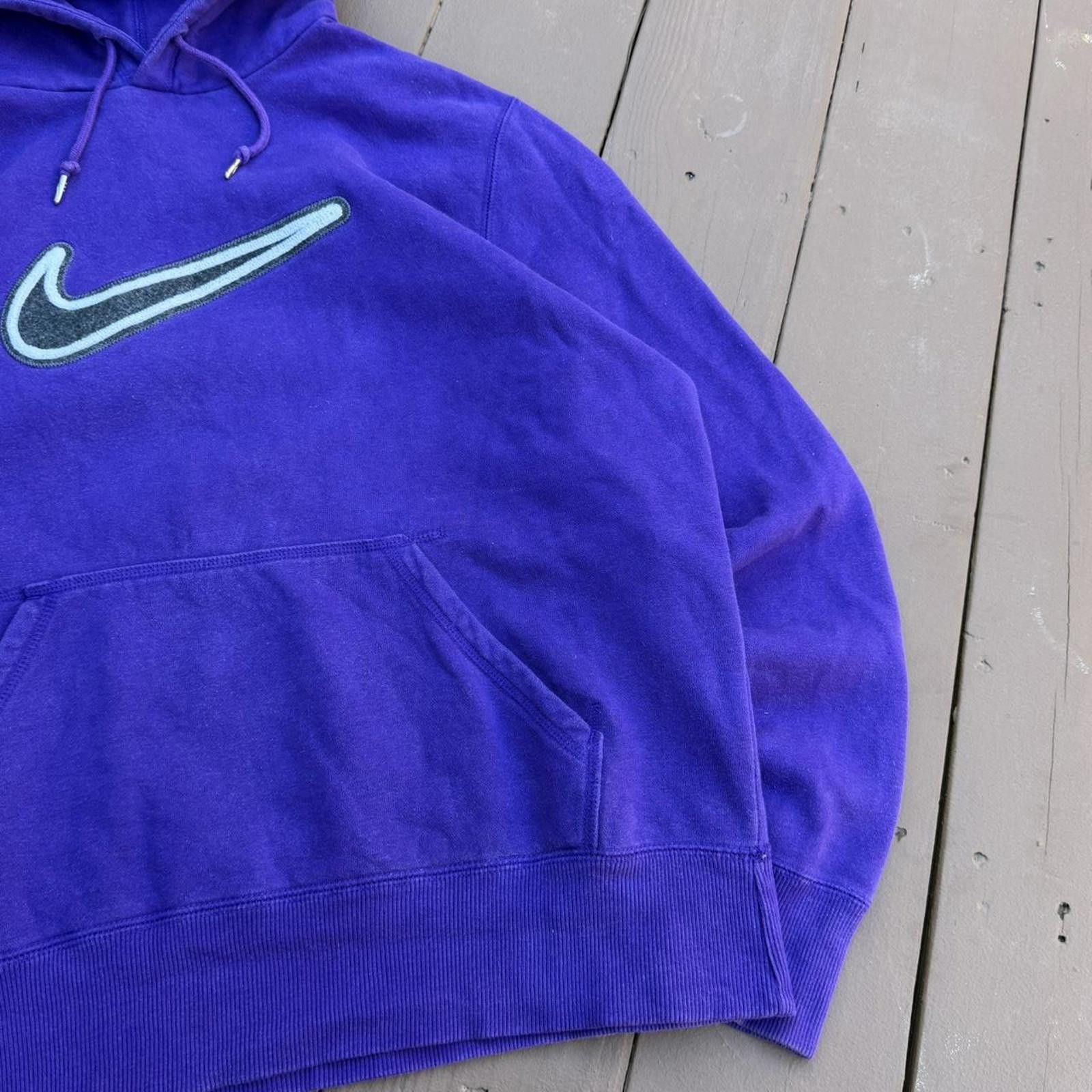 Nike Vintage Y2K Nike Chenille Embroidered Swoosh Purple Hoodie Size US L / EU 52-54 / 3 - 4 Thumbnail