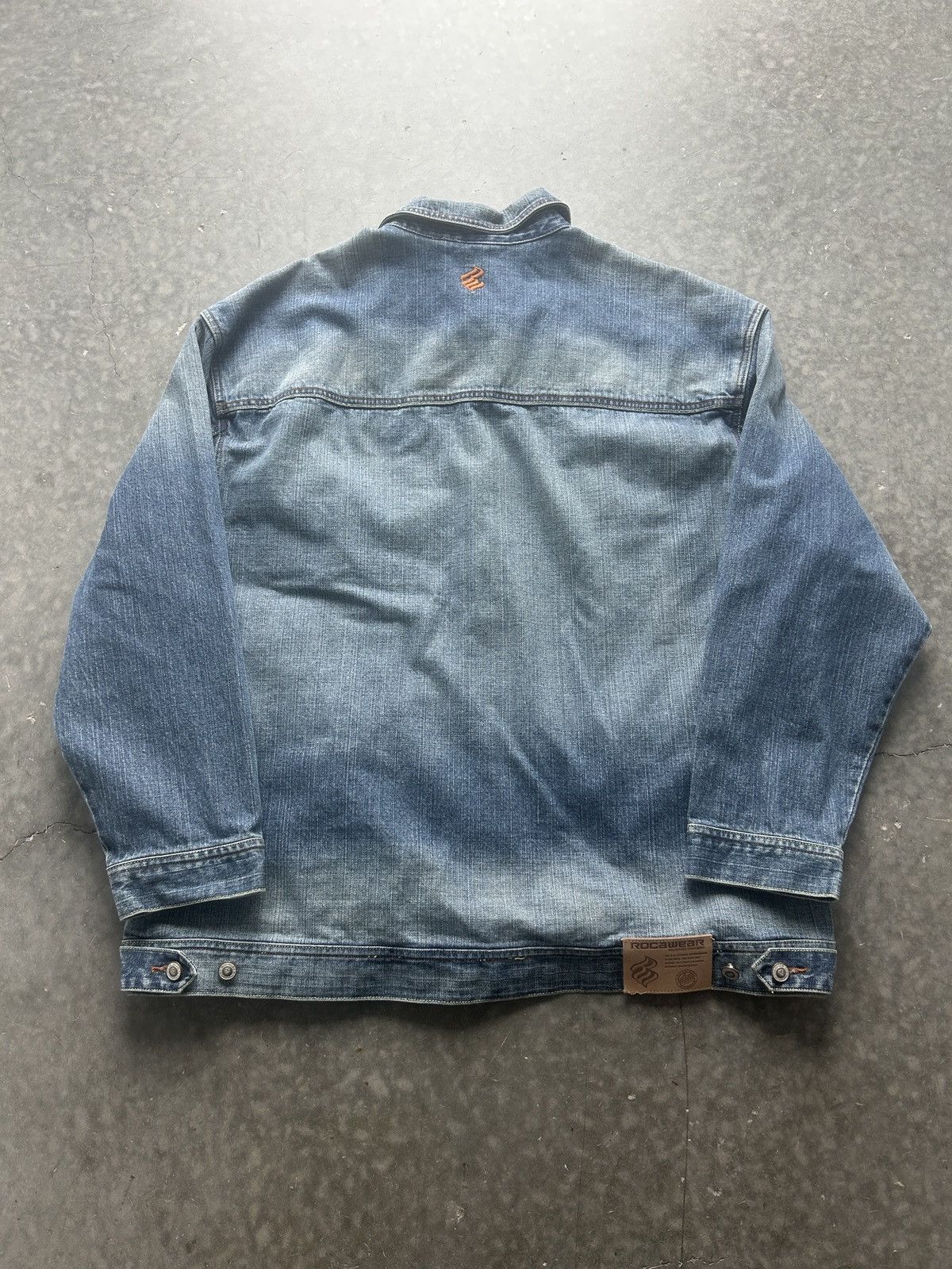 Rocawear × Vintage Vintage Y2K Rocawear Denim Jacket Oversized Fit Size US XXL / EU 58 / 5 - 6 Thumbnail