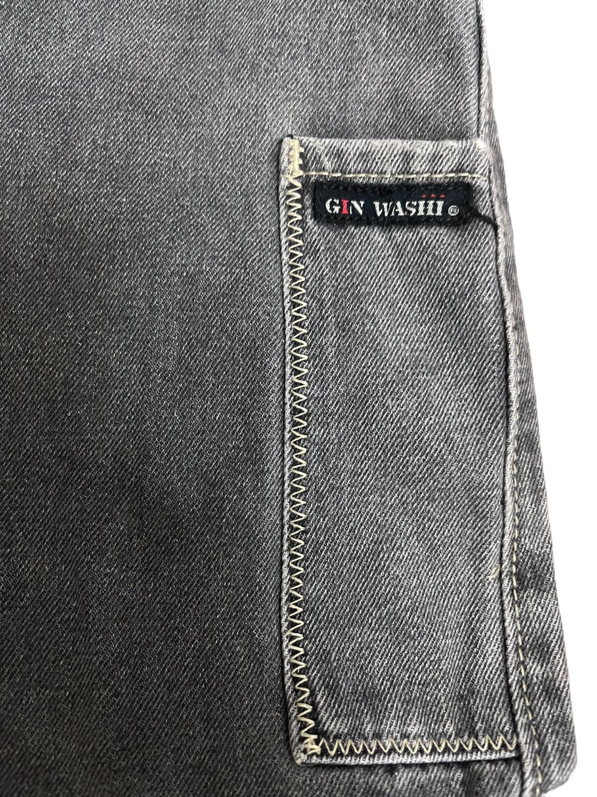 Japanese Brand Vintage Ginwash Grey Monster Workwear Baggy Carpenter Denim Size US 32 / EU 48 - 7 Thumbnail