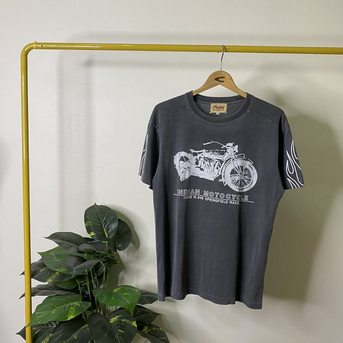 Harley Davidson × Indian Motorcycle × West Coast Choppers Vintage Y2K Indian Motocyle Flaming Sleeve Biker Tee Size US M / EU 48-50 / 2 - 1 Thumbnail