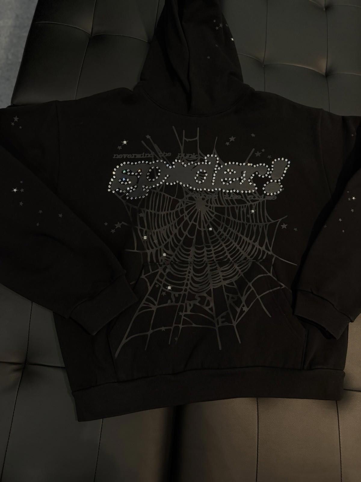 Sp5der Sp5der Black VVS Stone Hoodie Size (XL) 2026 Authentic Size US XL / EU 56 / 4 - 3 Thumbnail