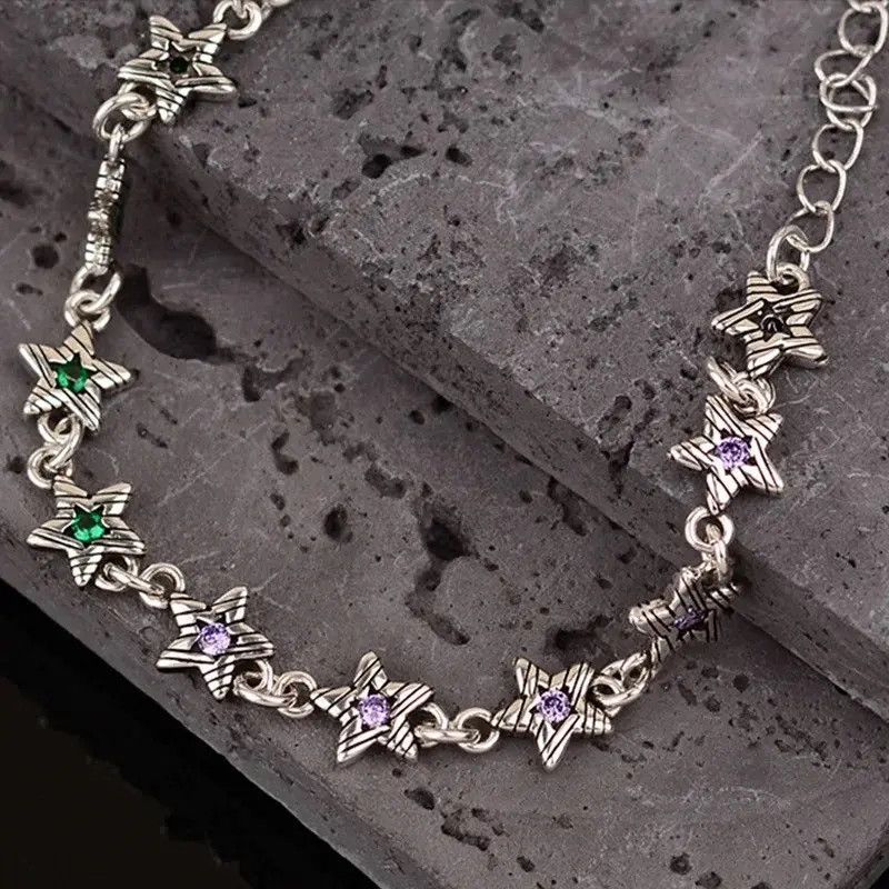 Jewelry Creative Handmade Stars Zircons Chain Bracelets Size ONE SIZE - 3 Thumbnail