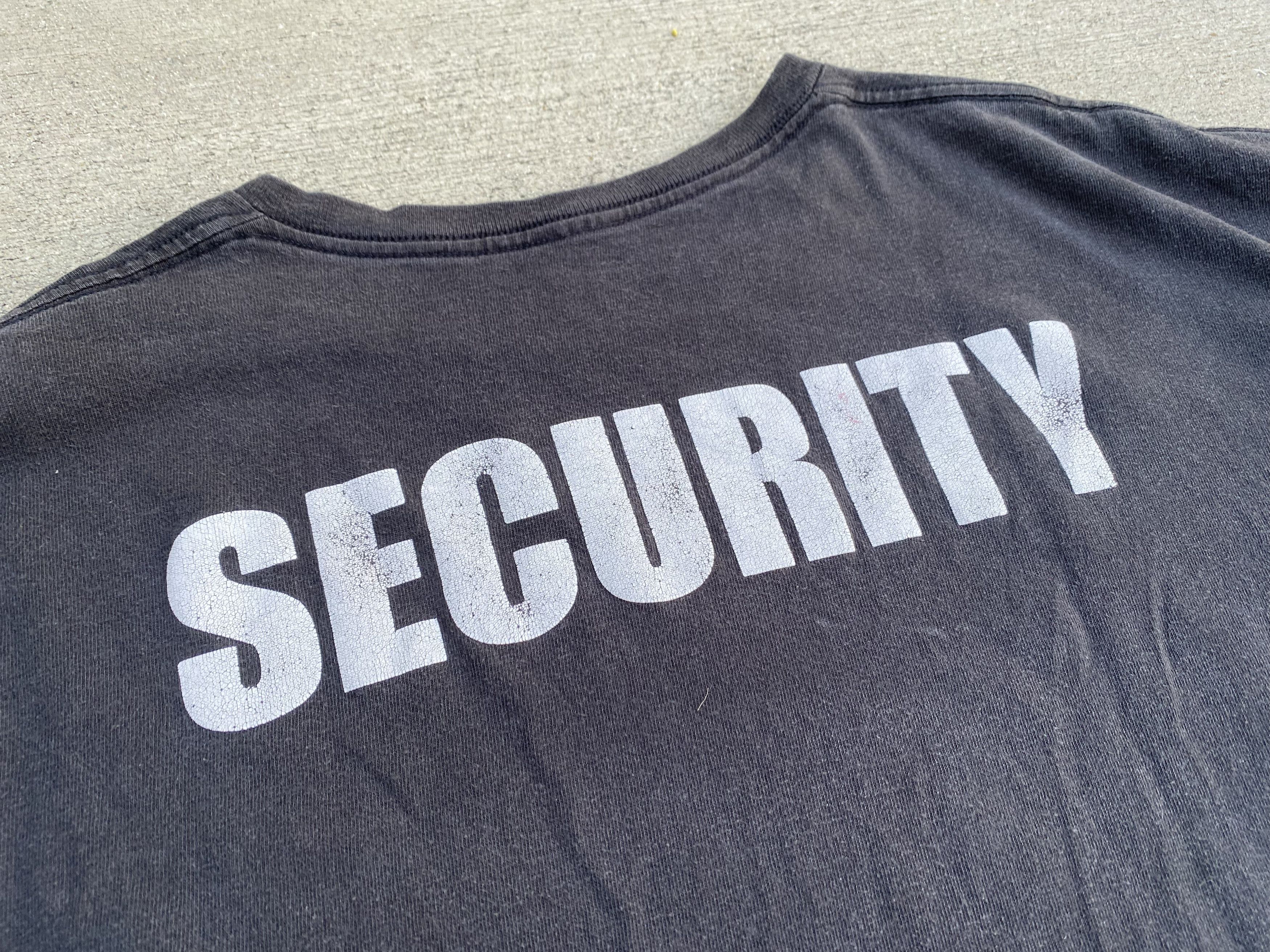 Vintage Distressed Security Graphic T-Shirt Black Size L Size US L / EU 52-54 / 3 - 4 Thumbnail