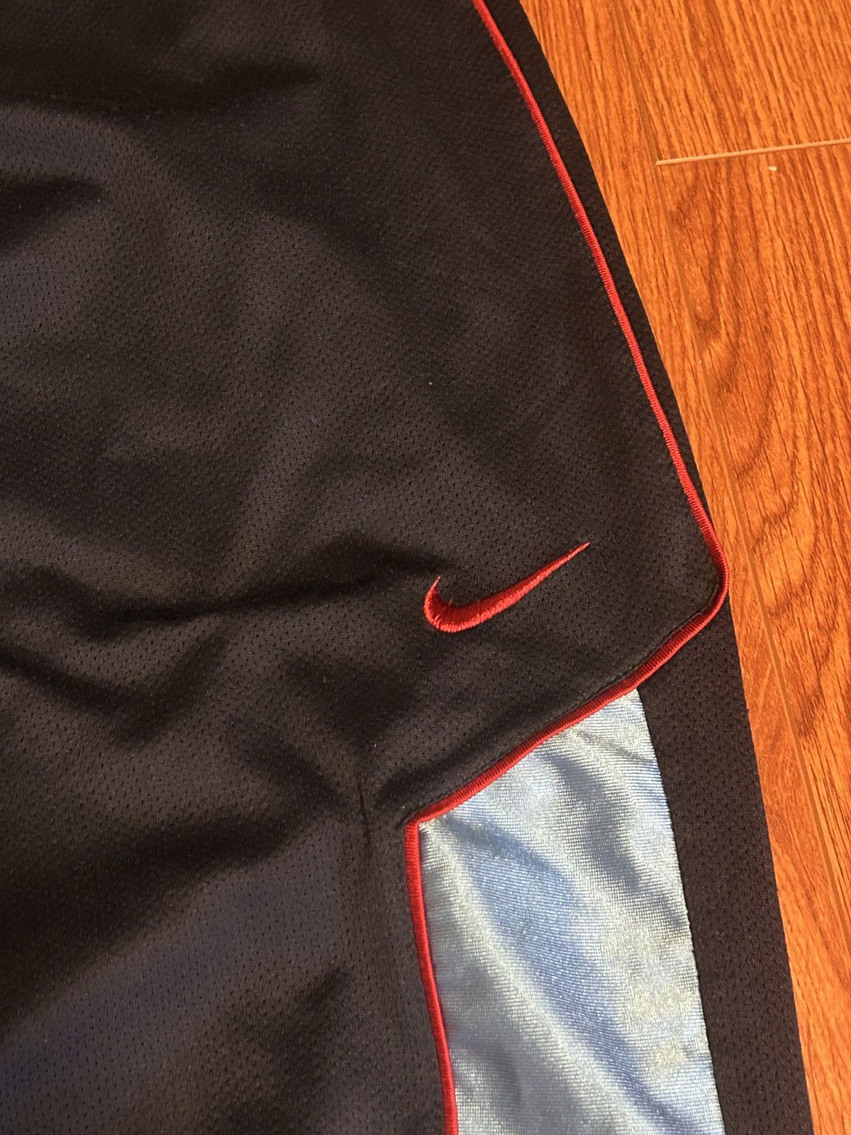 Nike Y2K Nike Gray Tag Navy Blue& Red Lined Baggy Track Pants Size US 36 / EU 52 - 3 Thumbnail