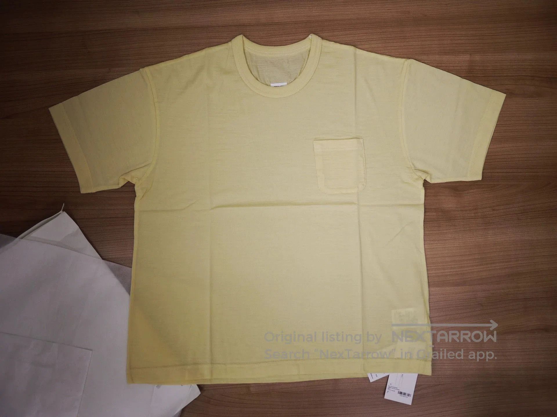 Visvim Yellow Short Sleeve T-Shirt with Chest Pocket. Size US S / EU 44-46 / 1 - 1 Thumbnail