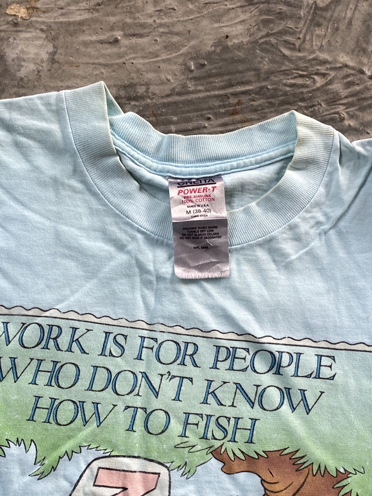 Vintage 🔥Single Stitch🔥Vintage Garfield Fishing 1978 T Shirt Size US S / EU 44-46 / 1 - 7 Thumbnail