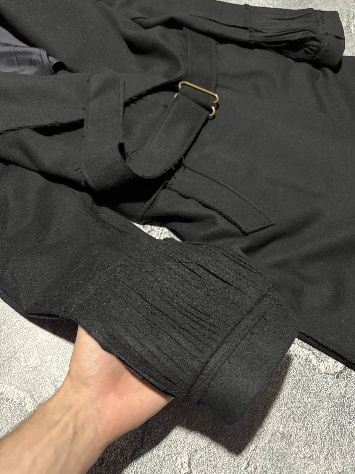 Yves Saint Laurent Archive YSL Yves Saint Laurent Black Deconstructed Wool Coat Size US M / EU 48-50 / 2 - 10 Thumbnail