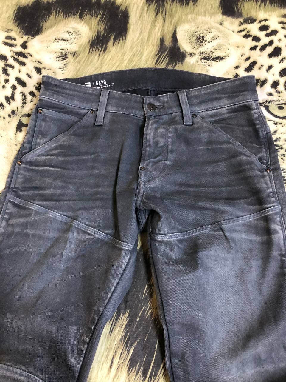G-Star G Star Raw Jeans 5620 3D Slim Denim Button Fly Moto Stretch Size US 29 - 19 Thumbnail