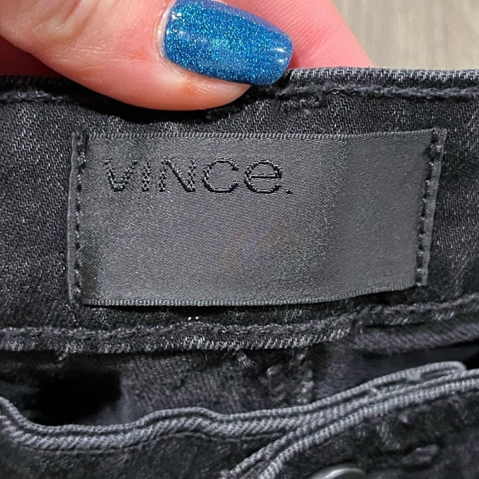 Vince Vince Skinny Jeans Mid Rise Zip Hem Denim Cotton Blend Sz 27 Size 27" / US 4 / IT 40 - 7 Thumbnail