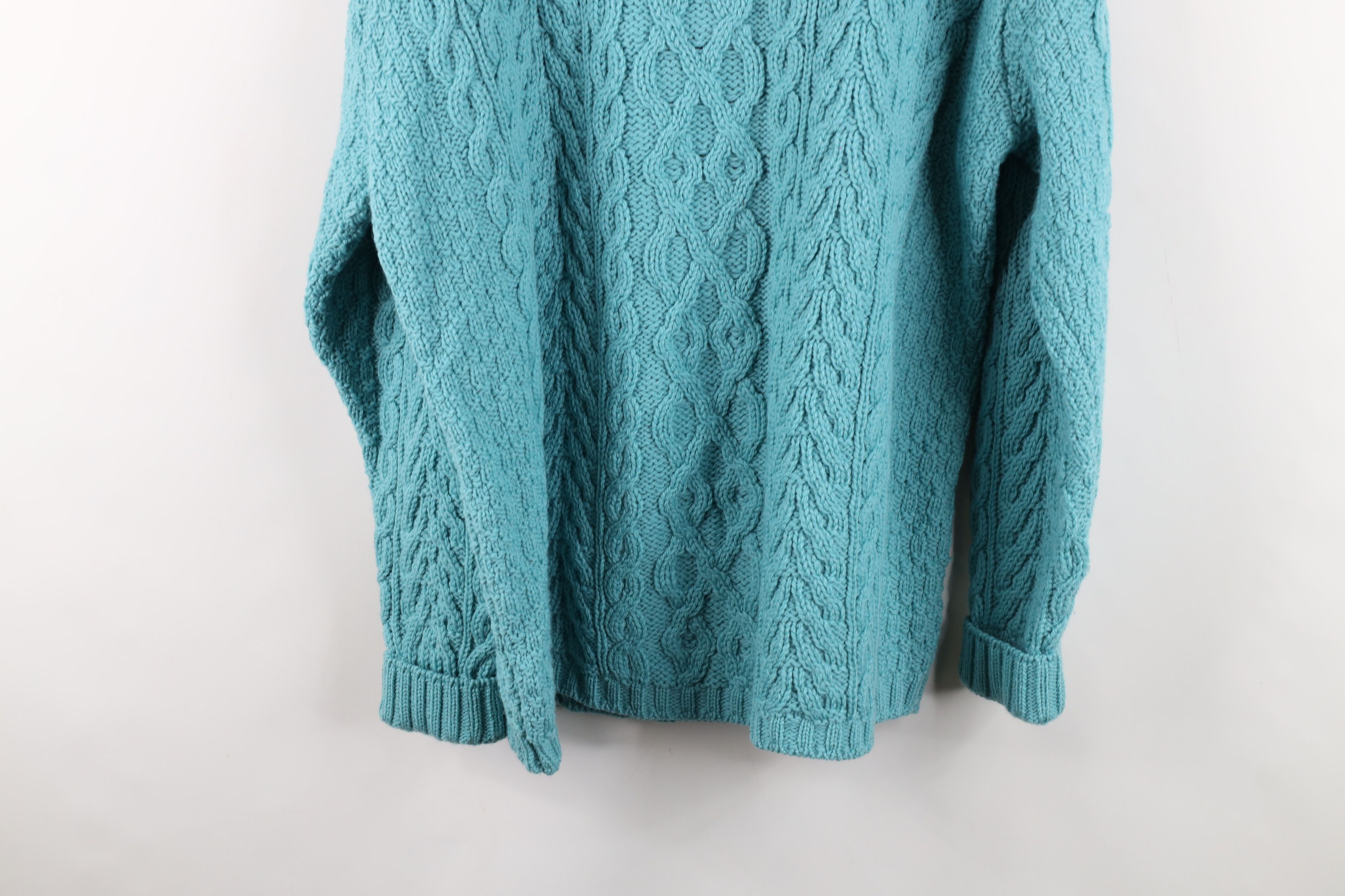 Vintage Vintage 90s Wool Aran Chunky Fisherman Cable Knit Sweater Size XL / US 12-14 / IT 48-50 - 13 Thumbnail