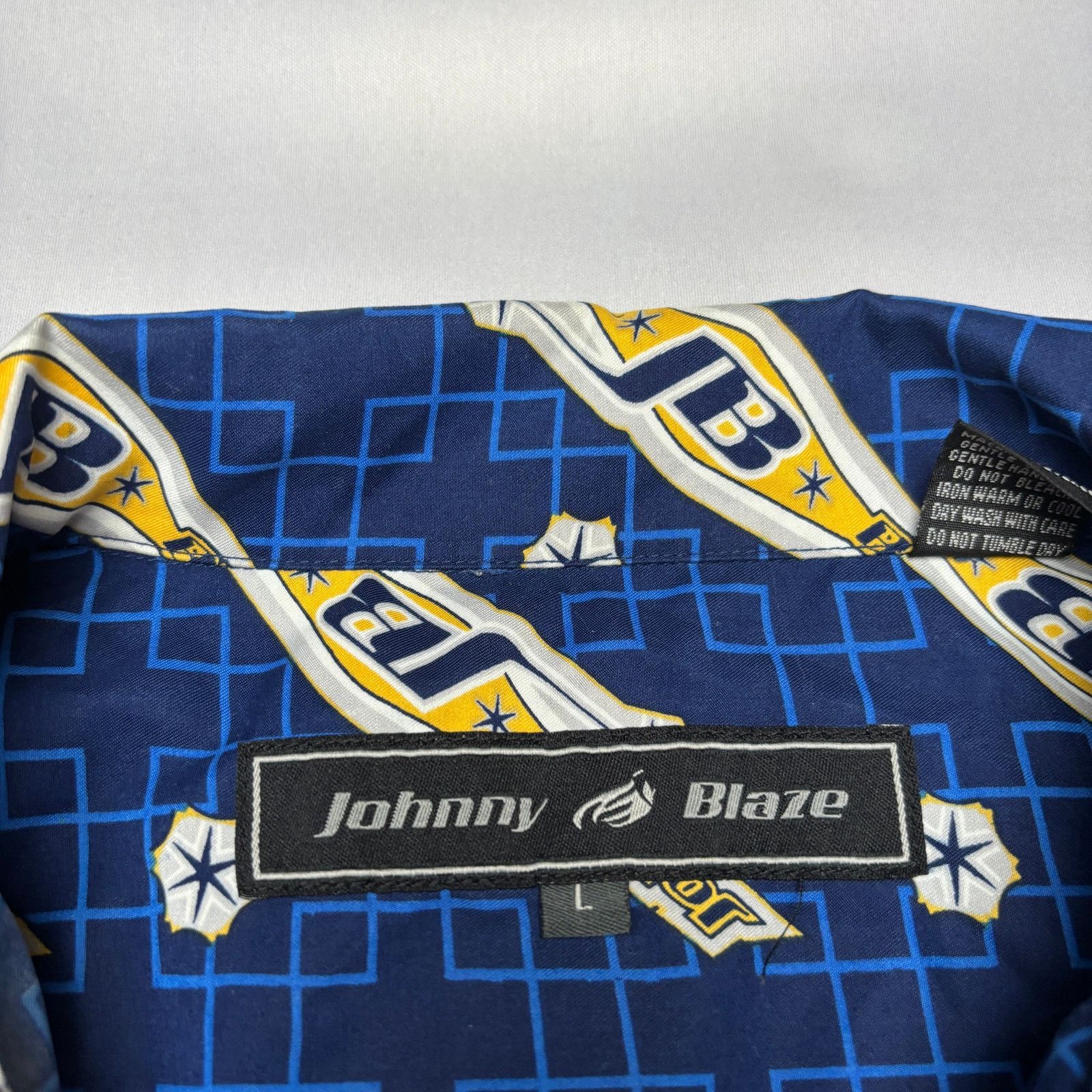 Vintage VTG Johnny Blaze Logo Button Up Men's Large Method Man Size US L / EU 52-54 / 3 - 5 Thumbnail