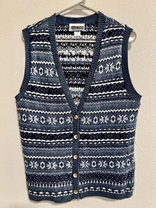 Designer Vintage Carly Blake knitted sweater vest | Grailed