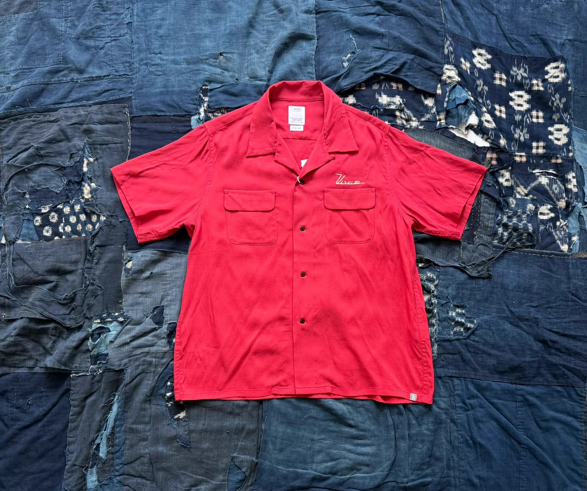 Visvim VISVIM 26SS JUDD SHIRT S/S Distressed Printed Red Size 4 Size US XL / EU 56 / 4 - 2 Thumbnail