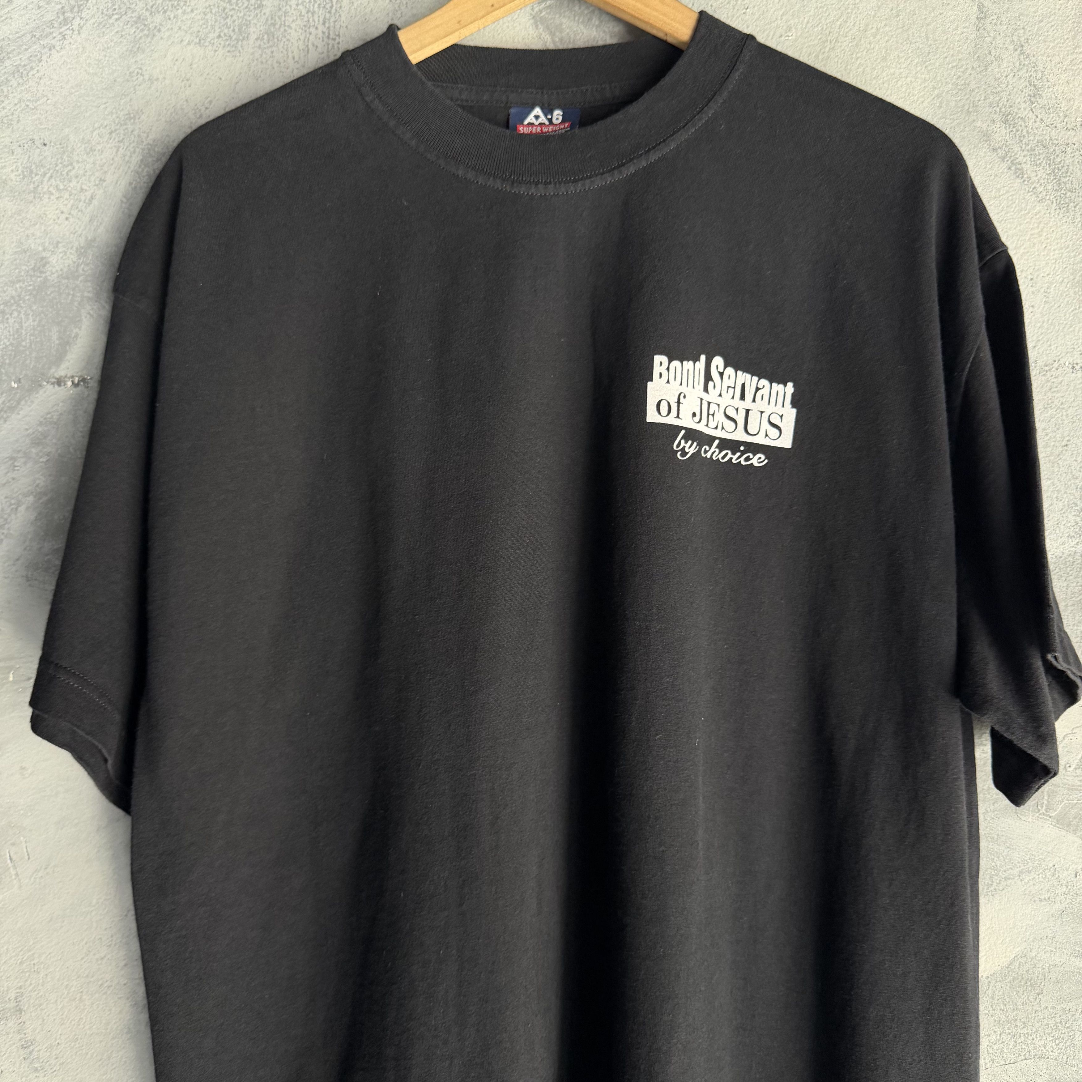 Other Vtg Y2K Jesus T Shirt Mens Trained To Serve Jesus Set Free Size US XL / EU 56 / 4 - 6 Thumbnail