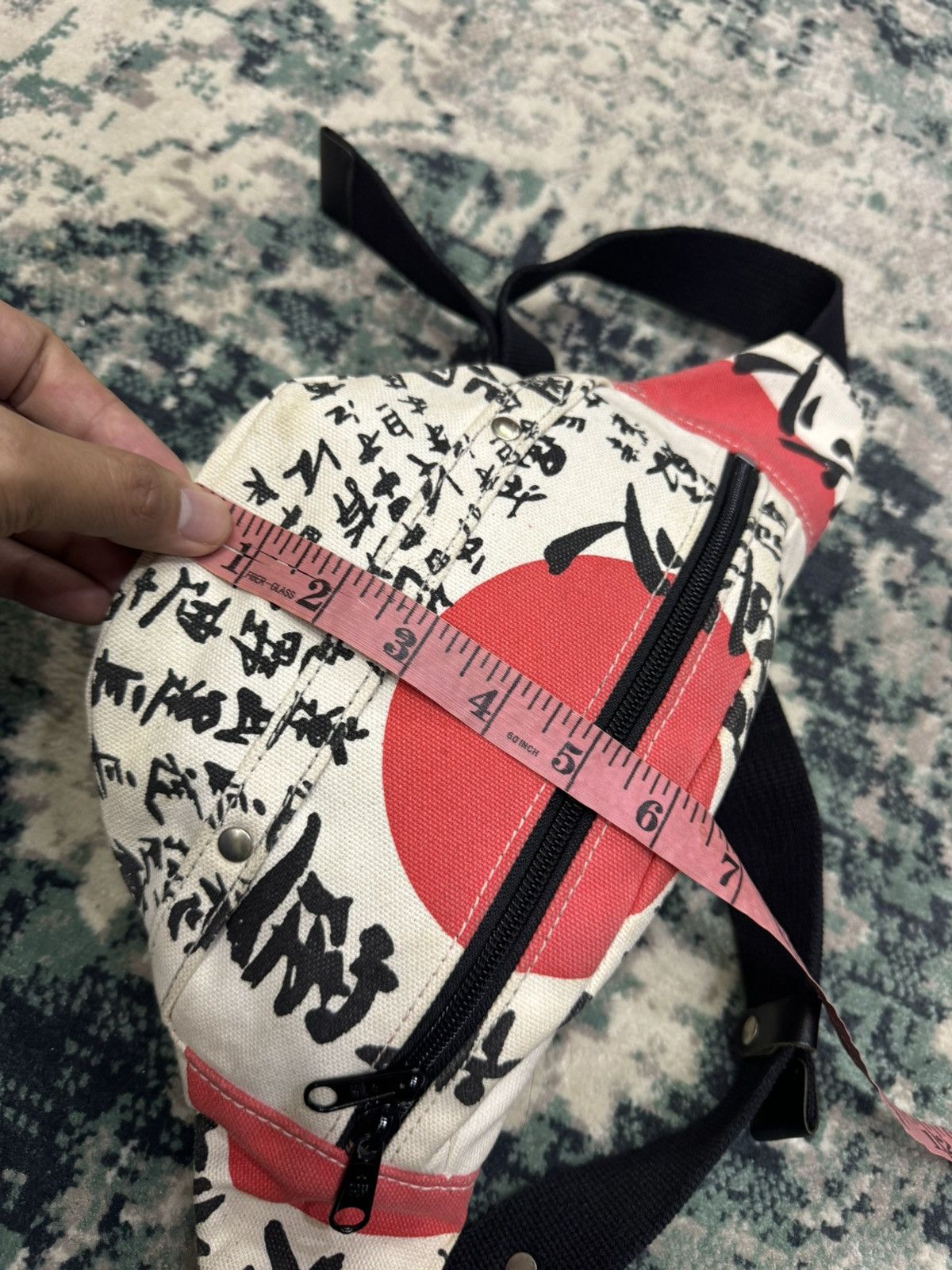 Japanese Brand NEON LEATHER KANJI MOTIVE FULLPRINT POUCH WAIST BAG Size ONE SIZE - 4 Thumbnail