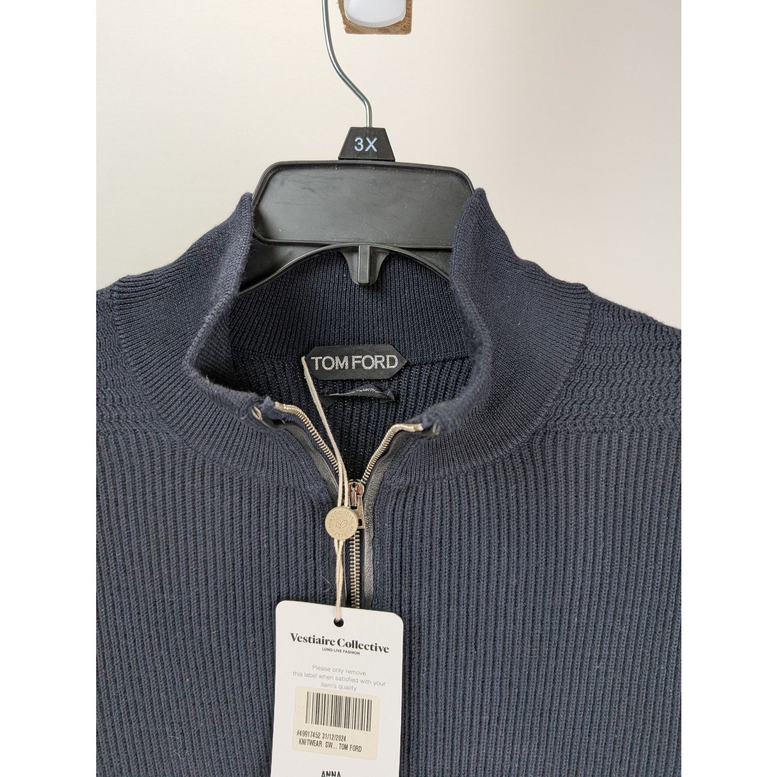 Tom Ford o1rshd1 CC20 Knitwear Sweatshirt in Blue Size US M / EU 48-50 / 2 - 5 Thumbnail