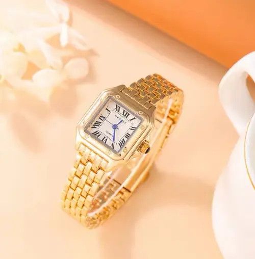 Jewelry rectangle stainless steel quartz watch Size ONE SIZE - 2 Thumbnail