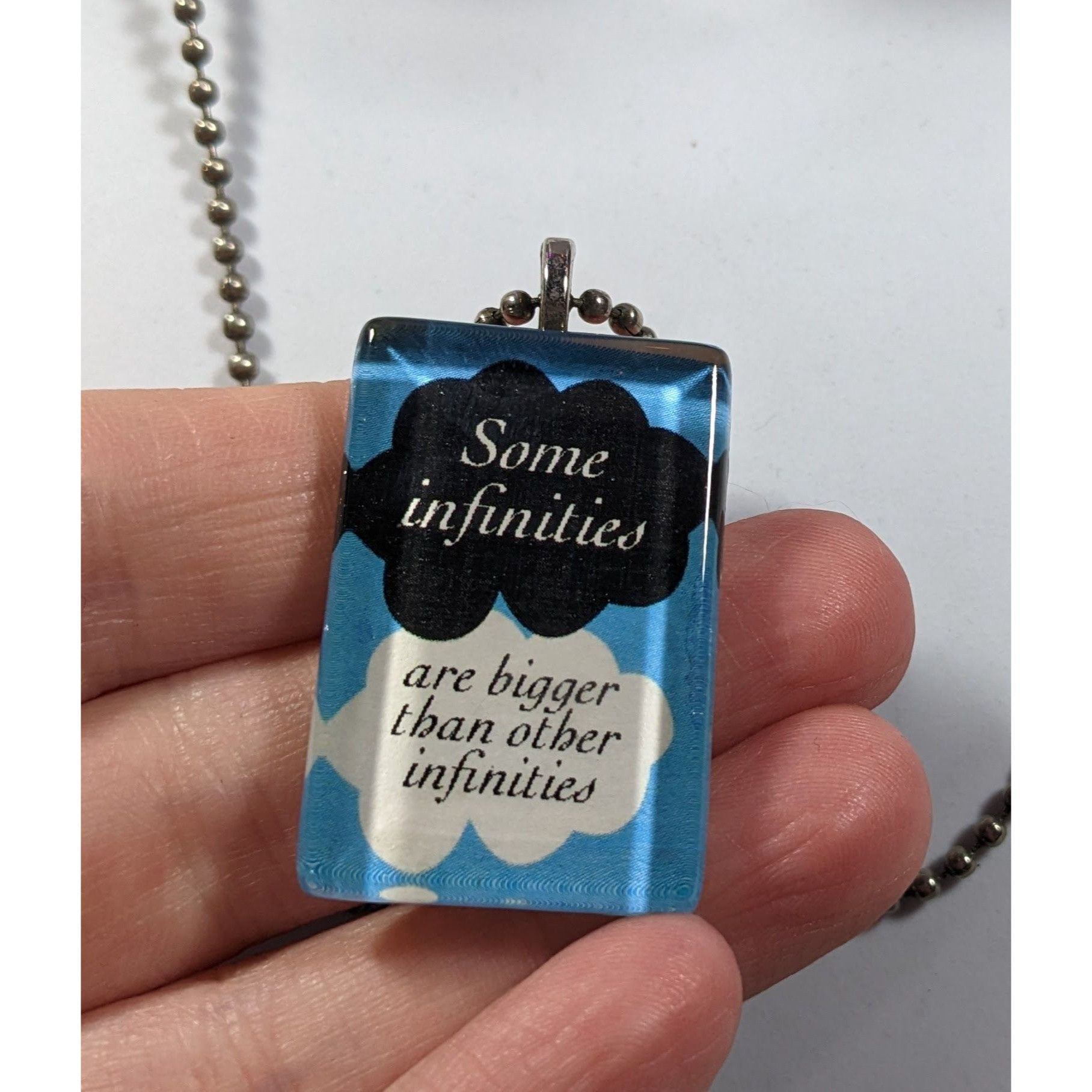 Other Some Infinities Blue Glass Pendant Necklace Size ONE SIZE - 4 Thumbnail