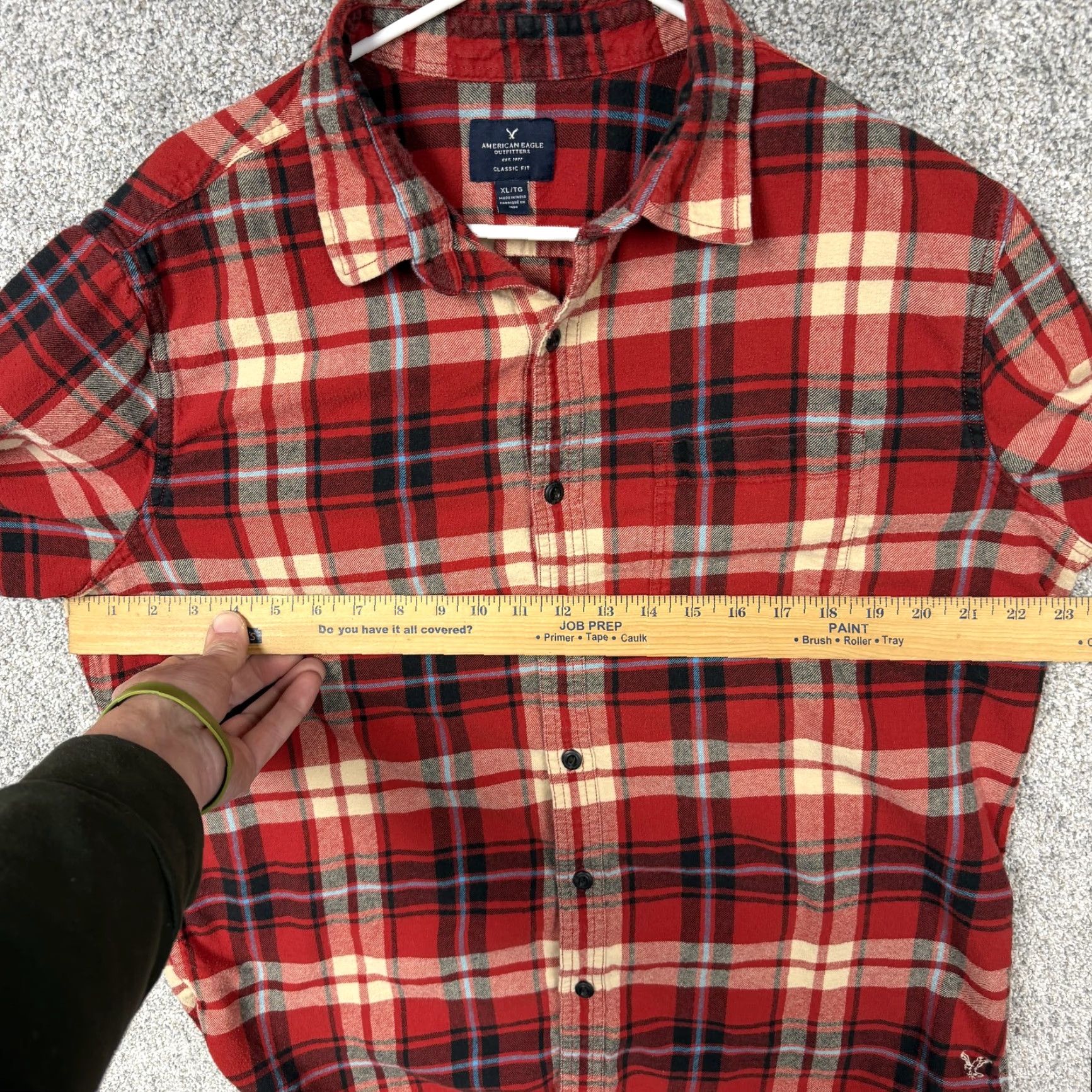 American Eagle Outfitters American Eagle Outfitters Shirt Womens XL Plus Classic Fit Red Plaid Flannel Size XL / US 12-14 / IT 48-50 - 4 Thumbnail