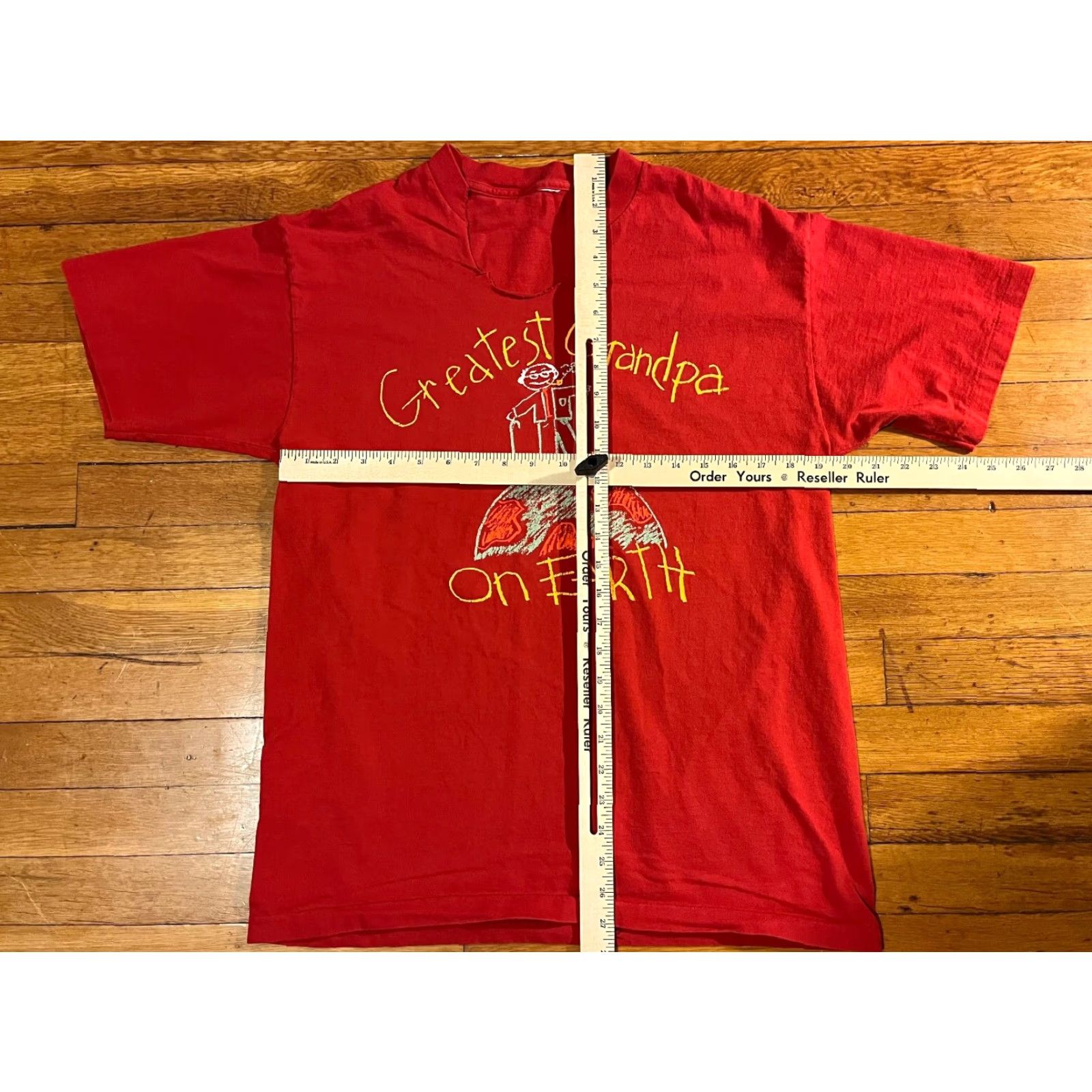 Vintage VINTAGE Greatest Grandpa on Earth T-Shirt Mens Large Red 90s Comic Dad Graphic Print Jersey Cotton Short Sleeve Size US L / EU 52-54 / 3 - 6 Thumbnail