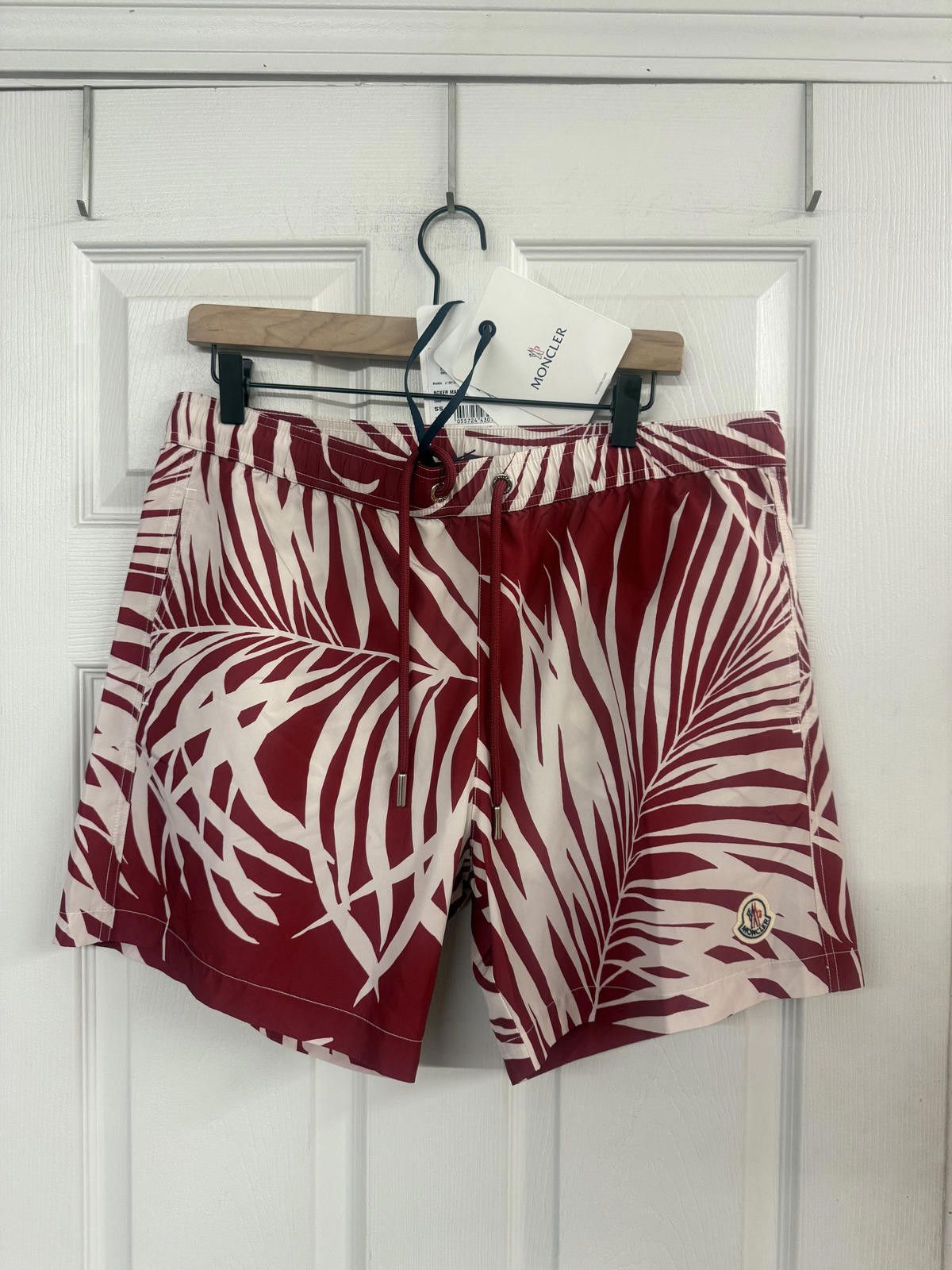 Moncler Moncler Men’s Swim Shorts Red Pattern Size XL Size US 36 / EU 52 - 1 Thumbnail