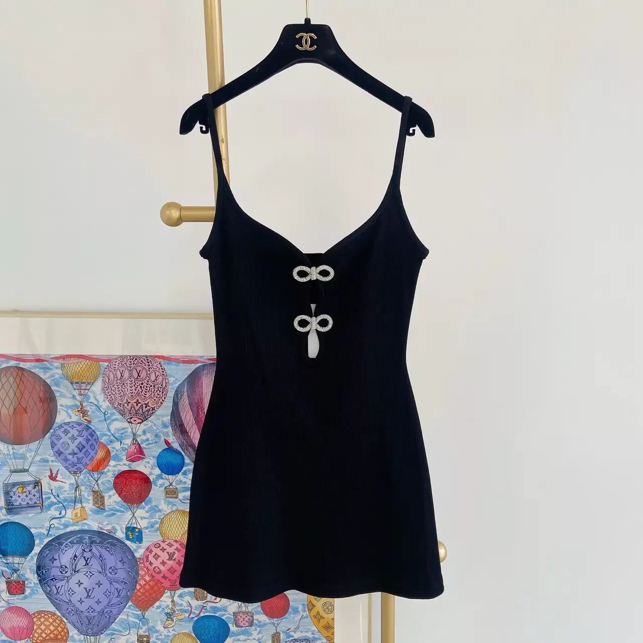 MACH & MACH Mach&Mach Black Cami Dress 40 Size S / US 4 / IT 40 - 2 Thumbnail