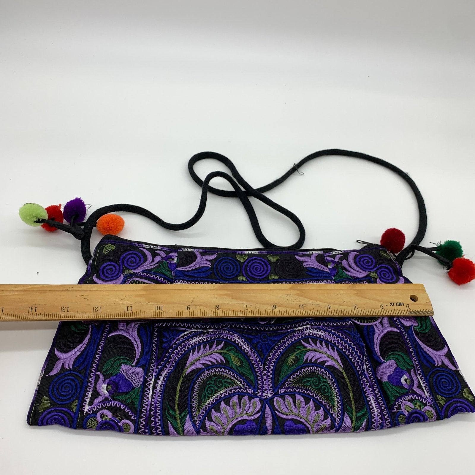 Other Embroidered Crossbody Bag Purple Small Purse Size ONE SIZE - 6 Thumbnail