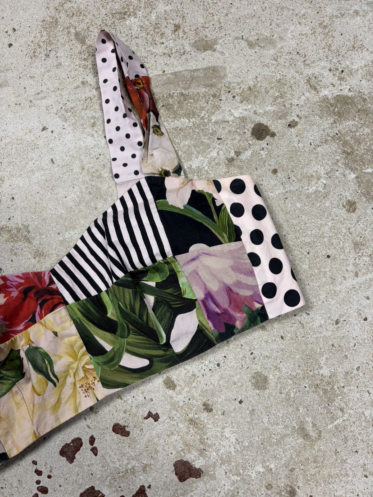Dolce & Gabbana Dolce & Gabbana Floral Print Patchwork Top Bustier Size M / US 6-8 / IT 42-44 - 7 Thumbnail