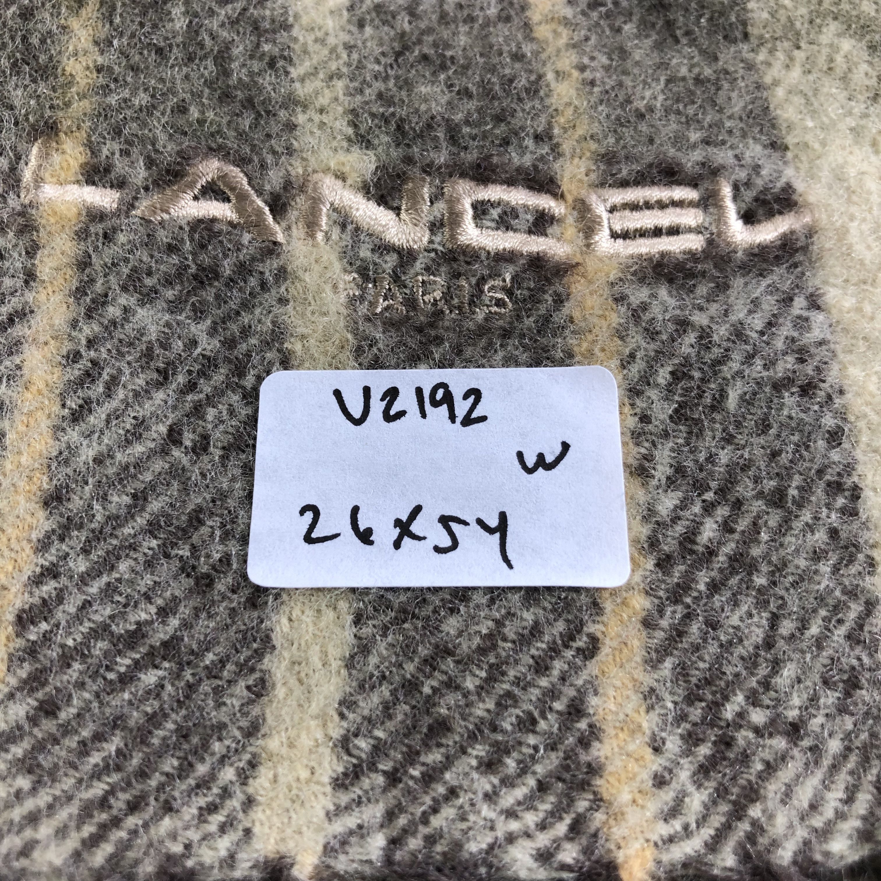 Lancel Lancel Tartan Wool Scarf Muffler Neckwear V2192 Size ONE SIZE - 4 Thumbnail