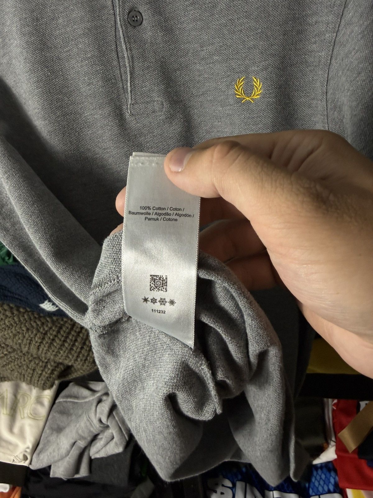 Fred Perry Fred Perry Twin Tipped Polo Shirt Grey Yellow Slim Fit Size US S / EU 44-46 / 1 - 9 Thumbnail